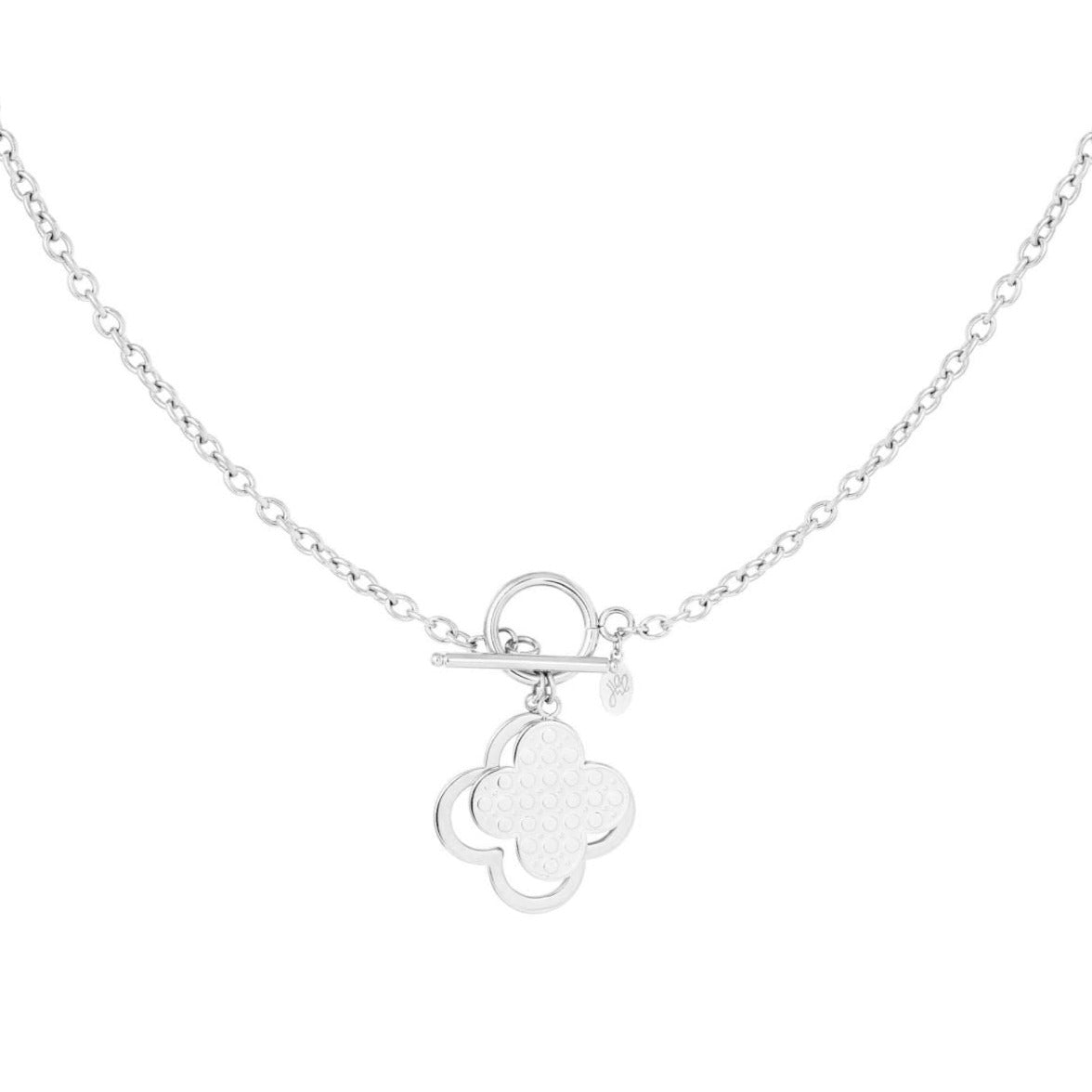 Edelstahl Halskette Kleeblatt