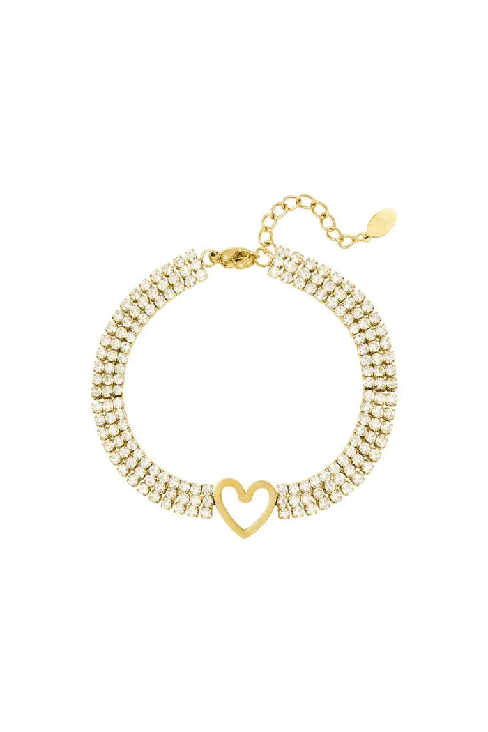 Gold Armband mit Herz