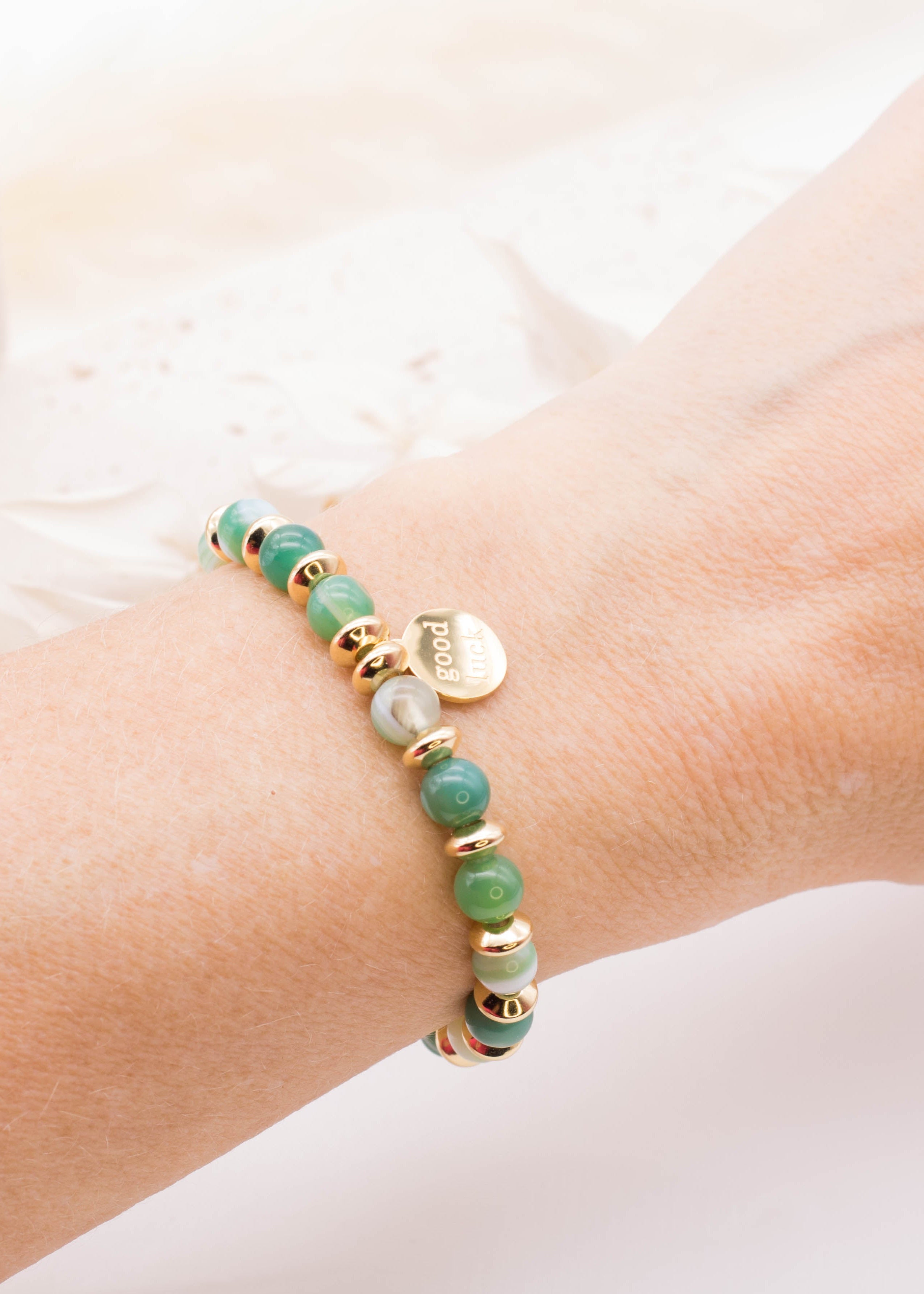 Edelstein Armband "Giulia" grüner Achat