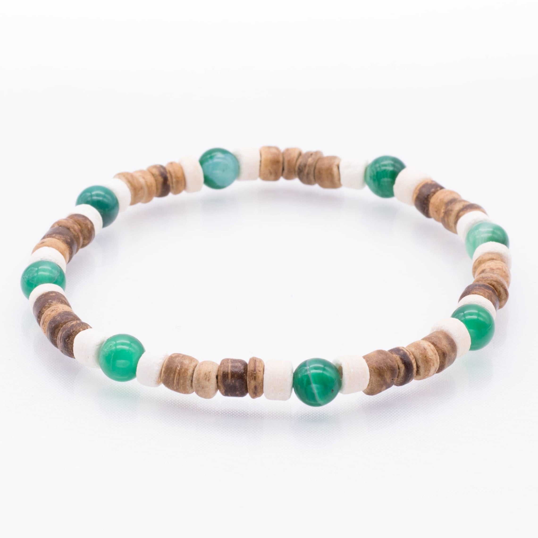 Holzarmband mit Edelsteinen