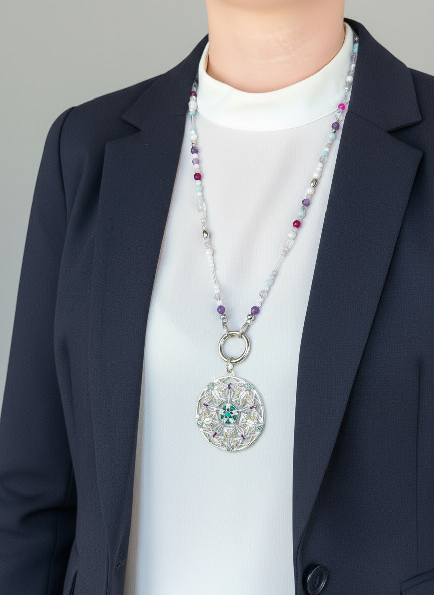 Lange Perlenkette "Libelle" ca. 90 cm