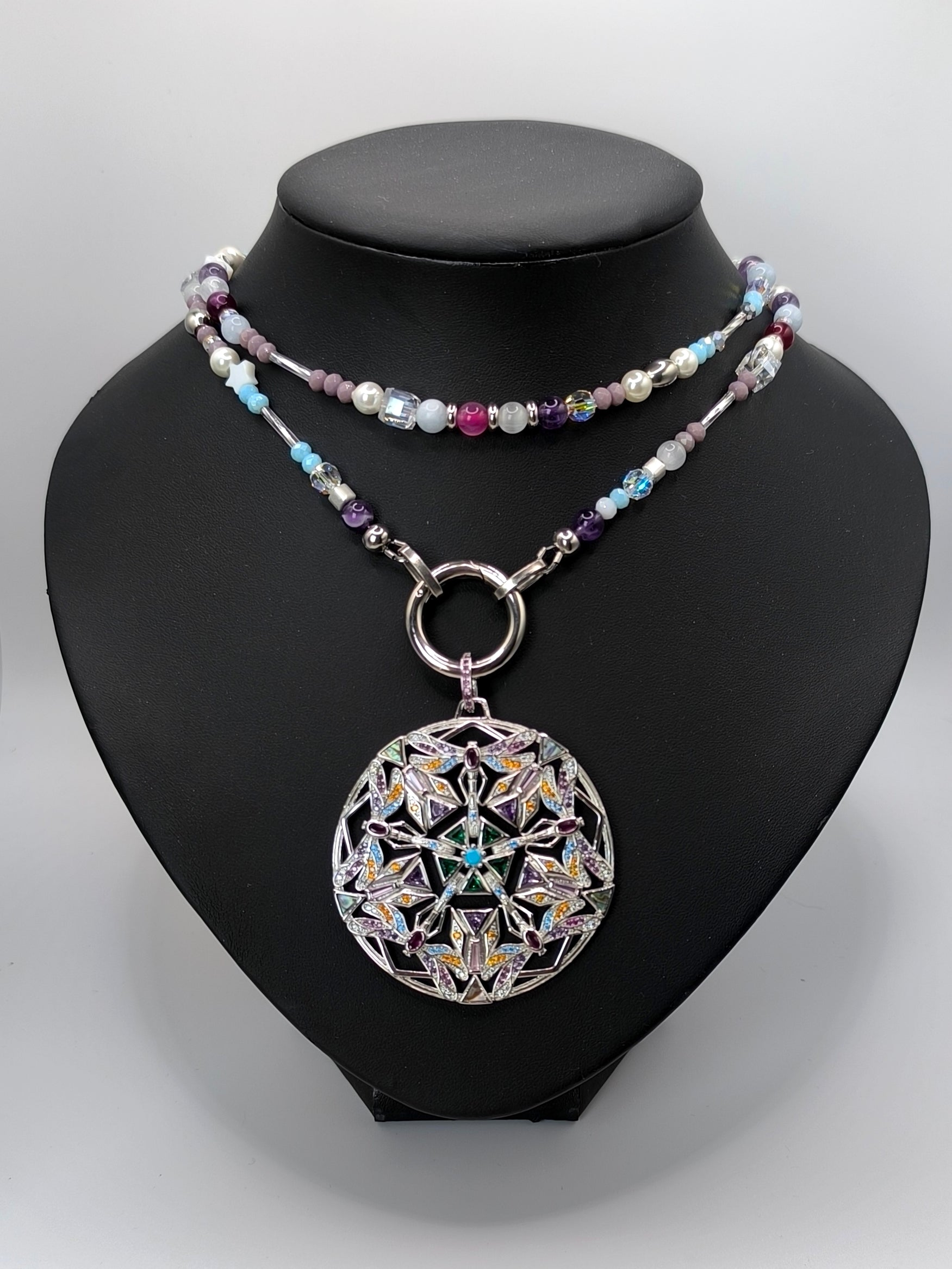 Lange Perlenkette "Libelle" ca. 90 cm