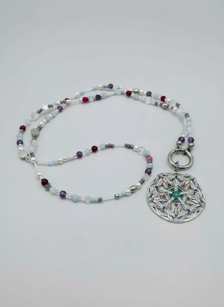 Lange Perlenkette "Libelle" ca. 90 cm