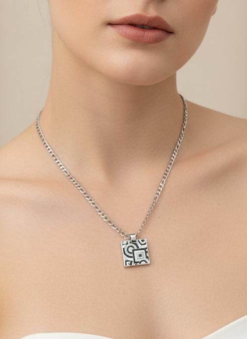 Figaro Kette aus Edelstahl mit Anhänger