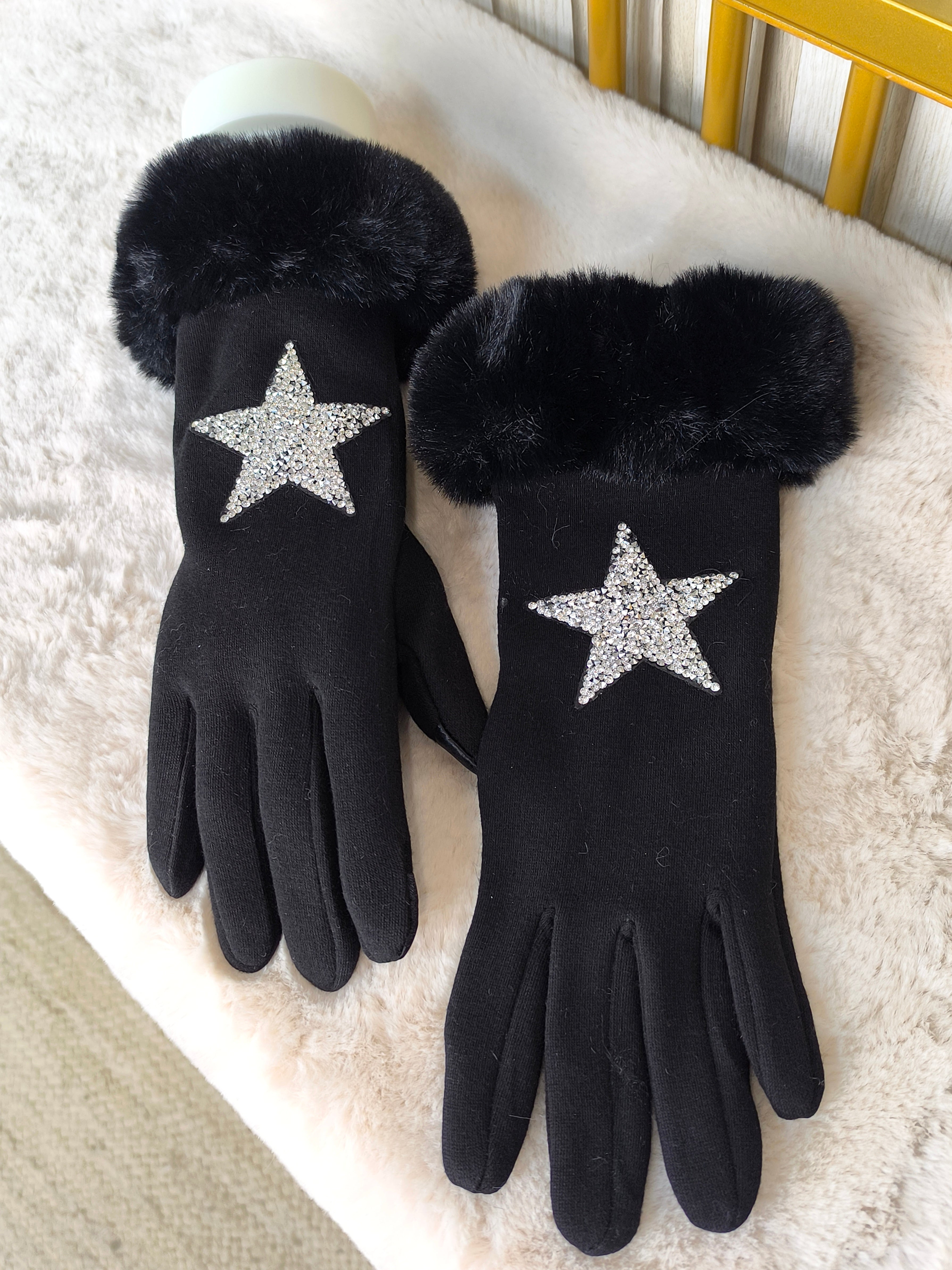 Warme Handschuhe schwarz in 4 Varianten