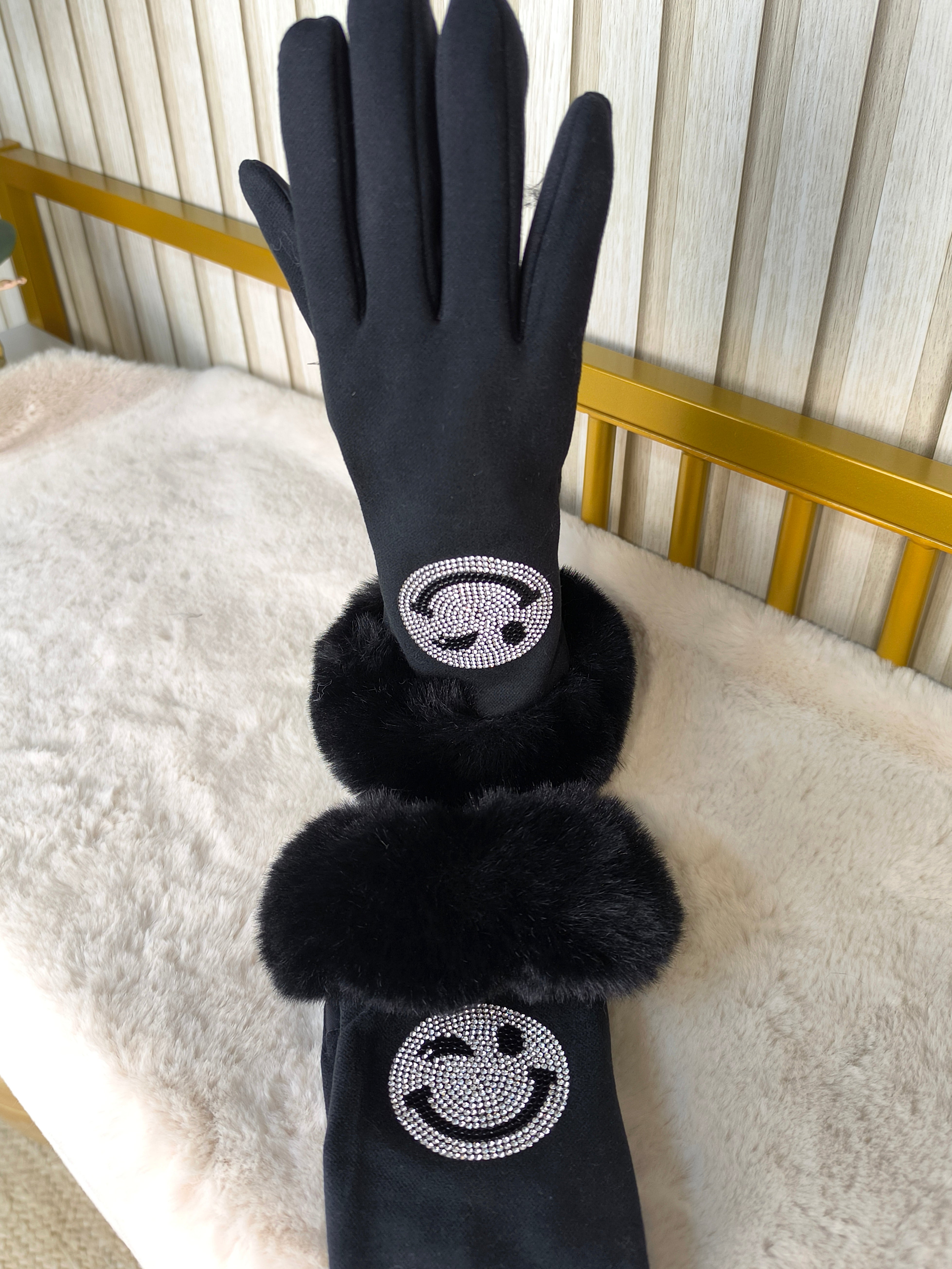 Warme Handschuhe schwarz in 4 Varianten