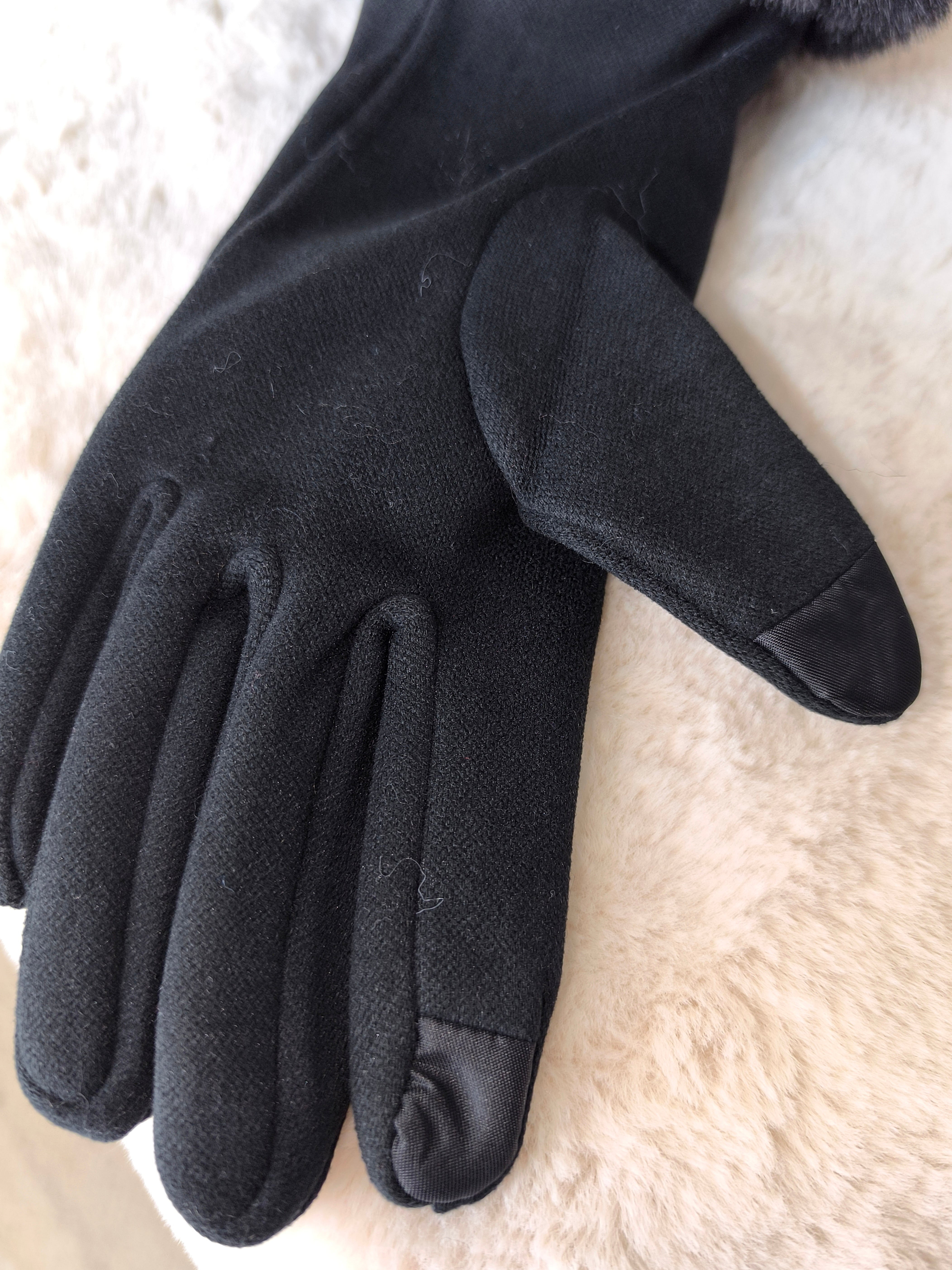 Warme Handschuhe schwarz in 4 Varianten