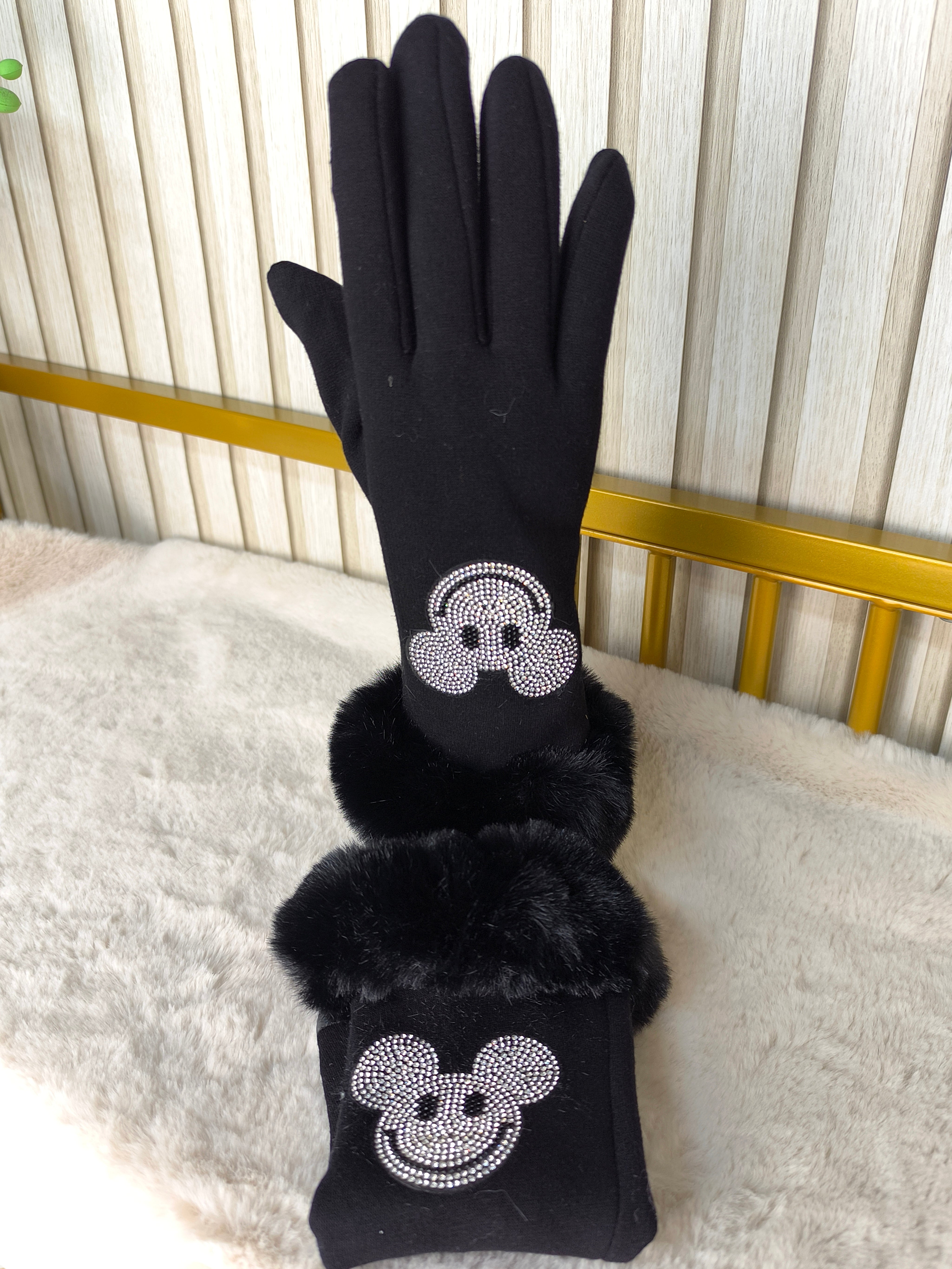 Warme Handschuhe schwarz in 4 Varianten