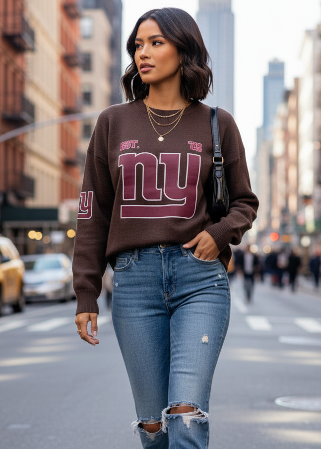 Feiner Pullover "ny" dunkelbraun (36-42)