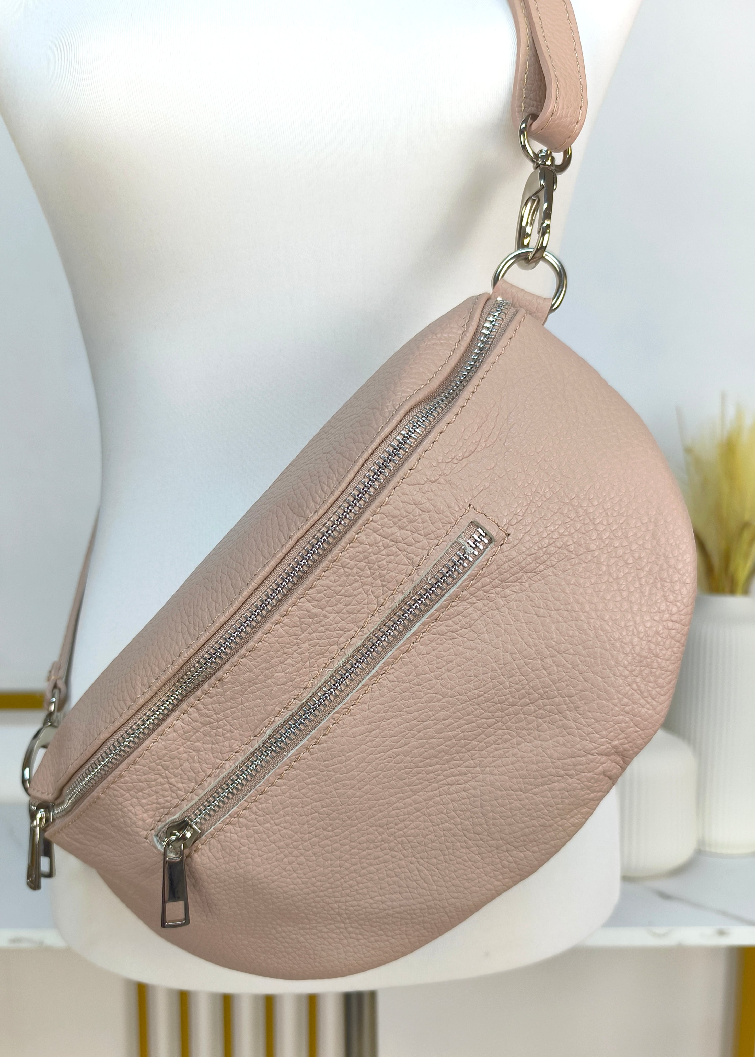 Bodybag/Crossbag/Bauchtasche in altrosa