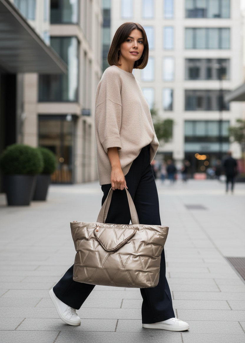 Tragetasche in metallic