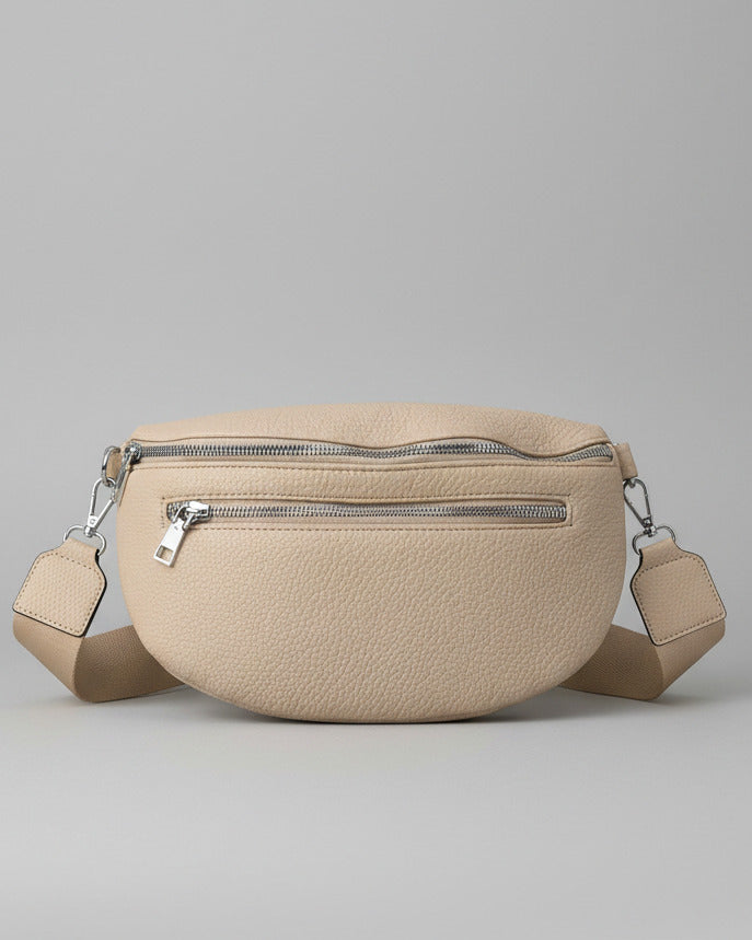 Crossbag/Gürteltasche in dunkelbeige