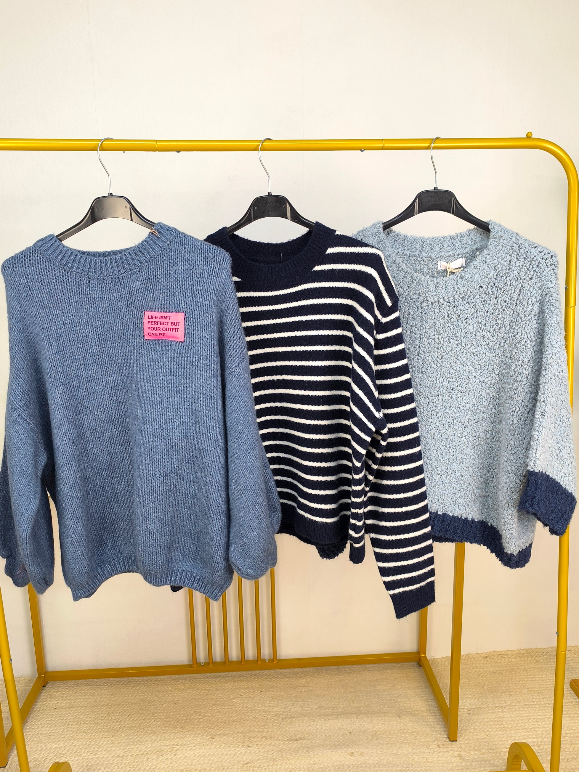 3er Set Pullover in blau (38-42)