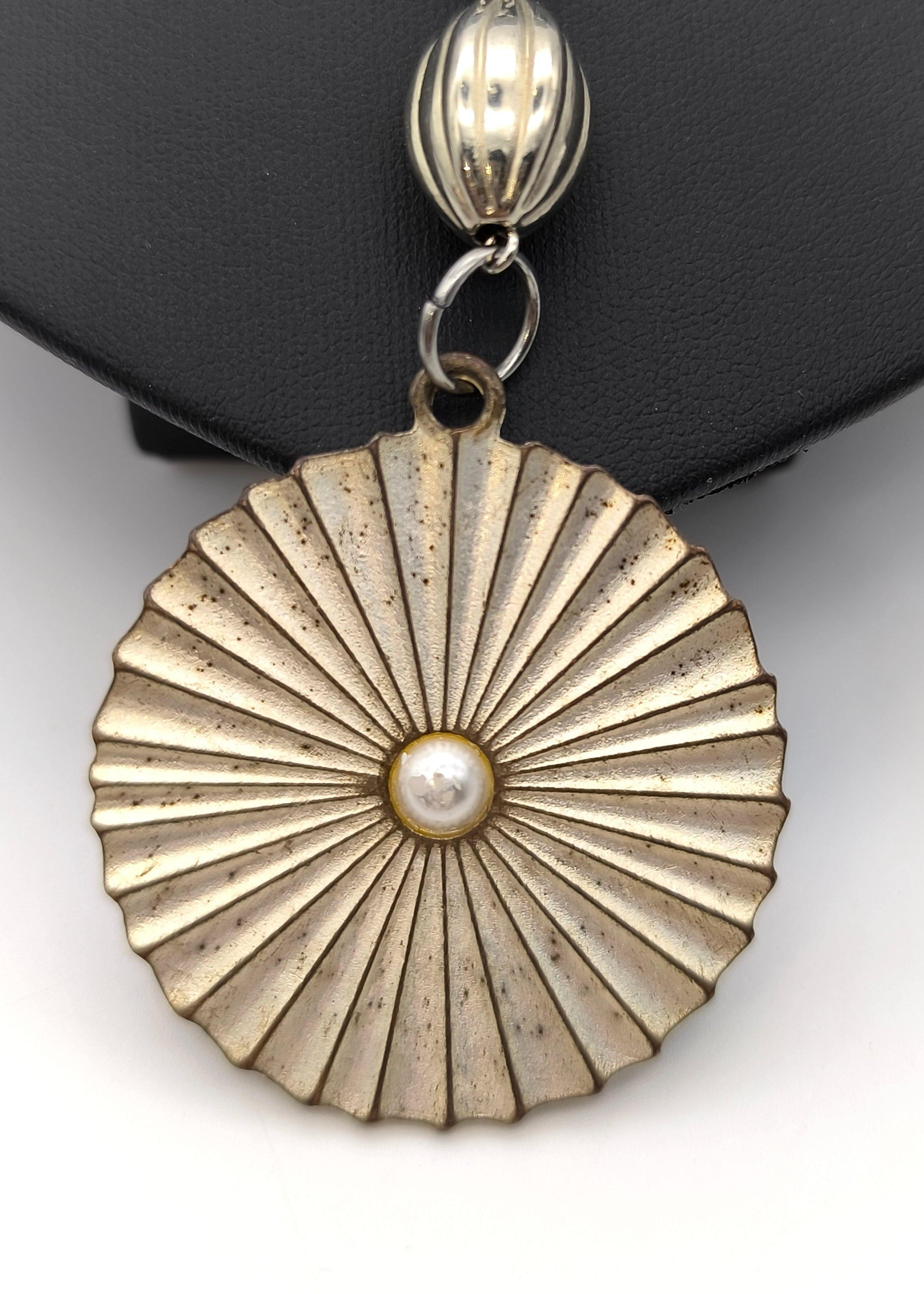 Lange Perlen Halskette "Lucky" nachtblau/silber