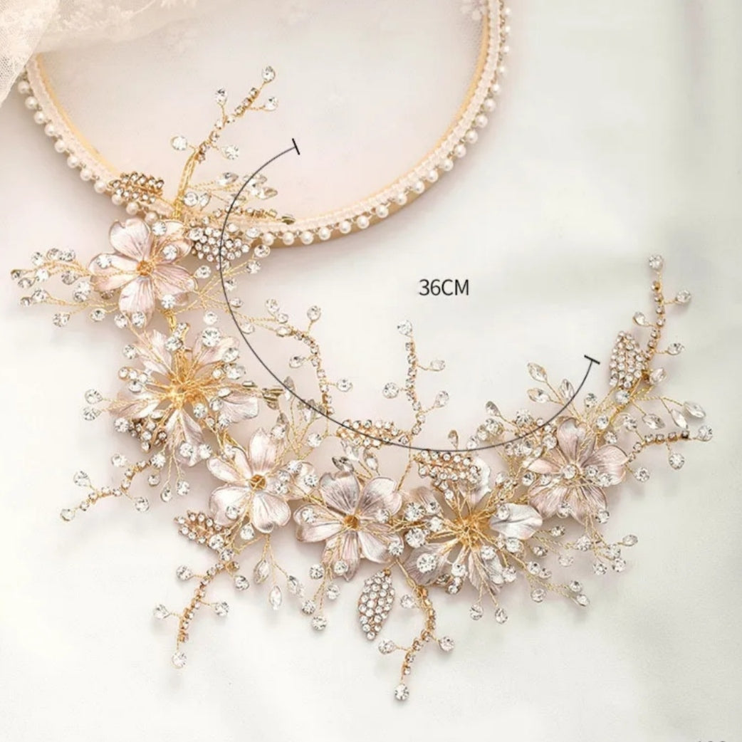 Braut Haarschmuck "Madeleine" Vintage gold