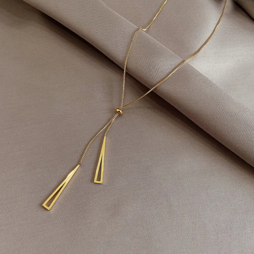 Y Kette - Kette V-Ausschnitt, golden