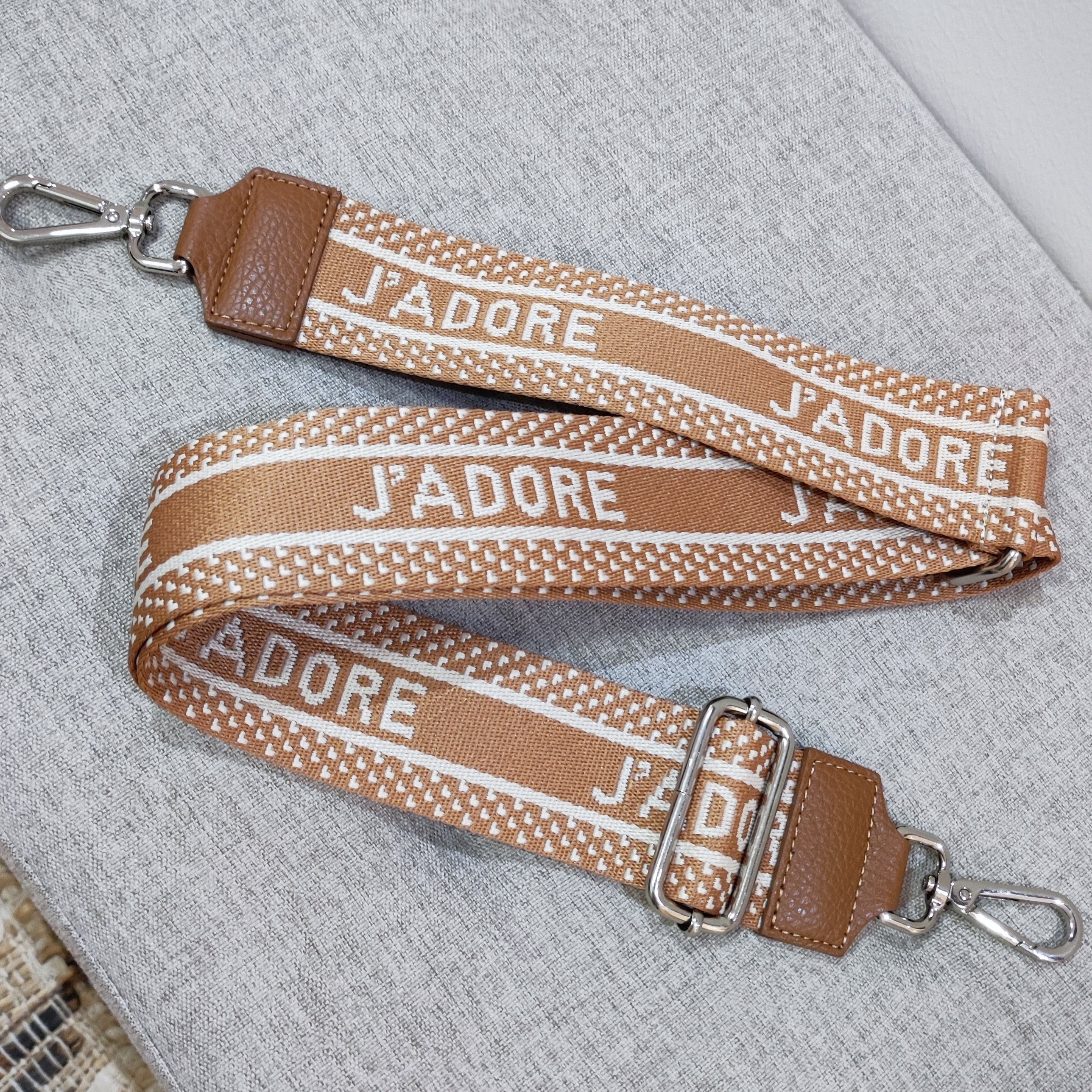 Breiter Taschengurt J'adore braun