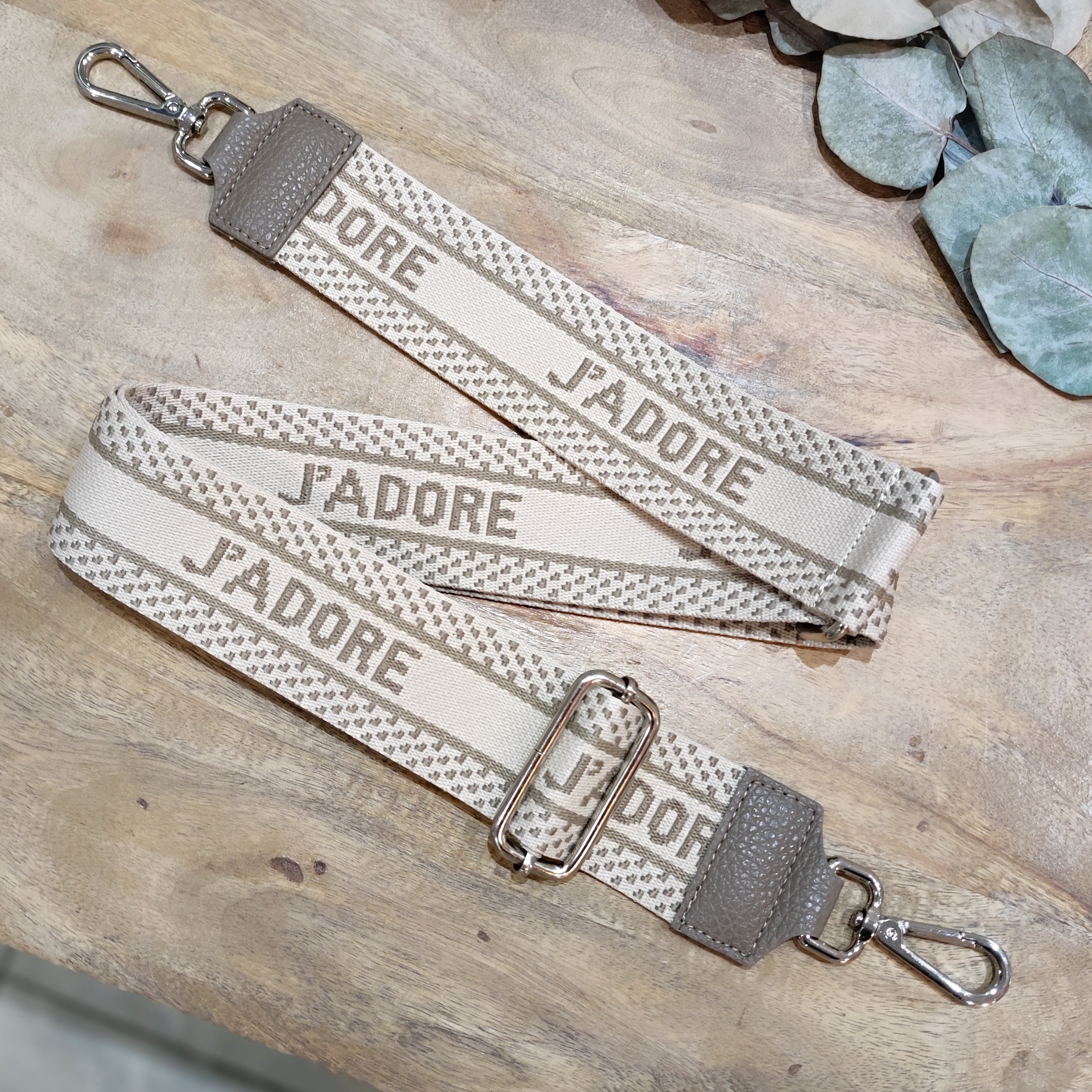 Taschengurt J'adore taupe-beige