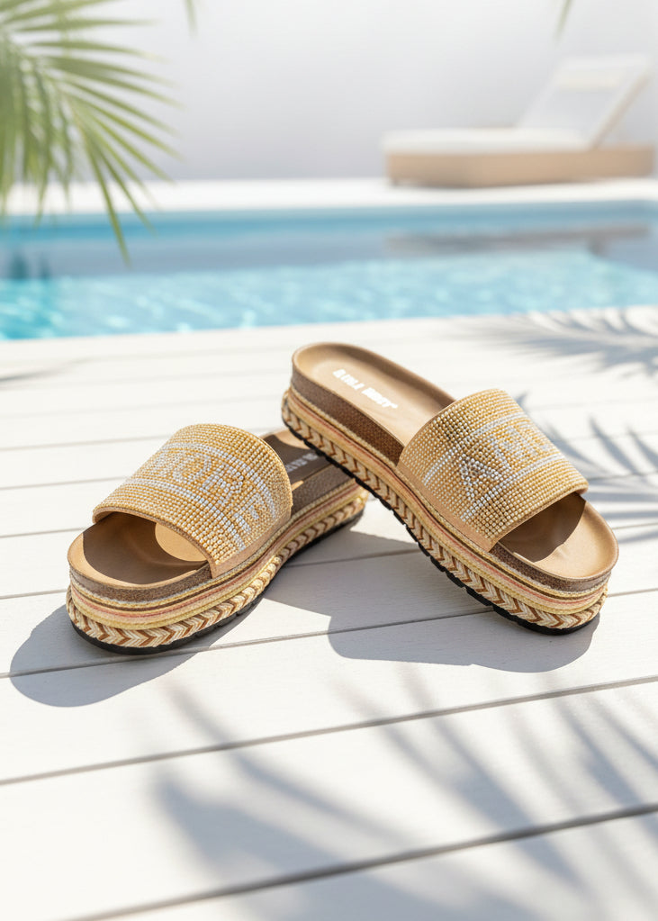 Pantoletten "Amore" in beige