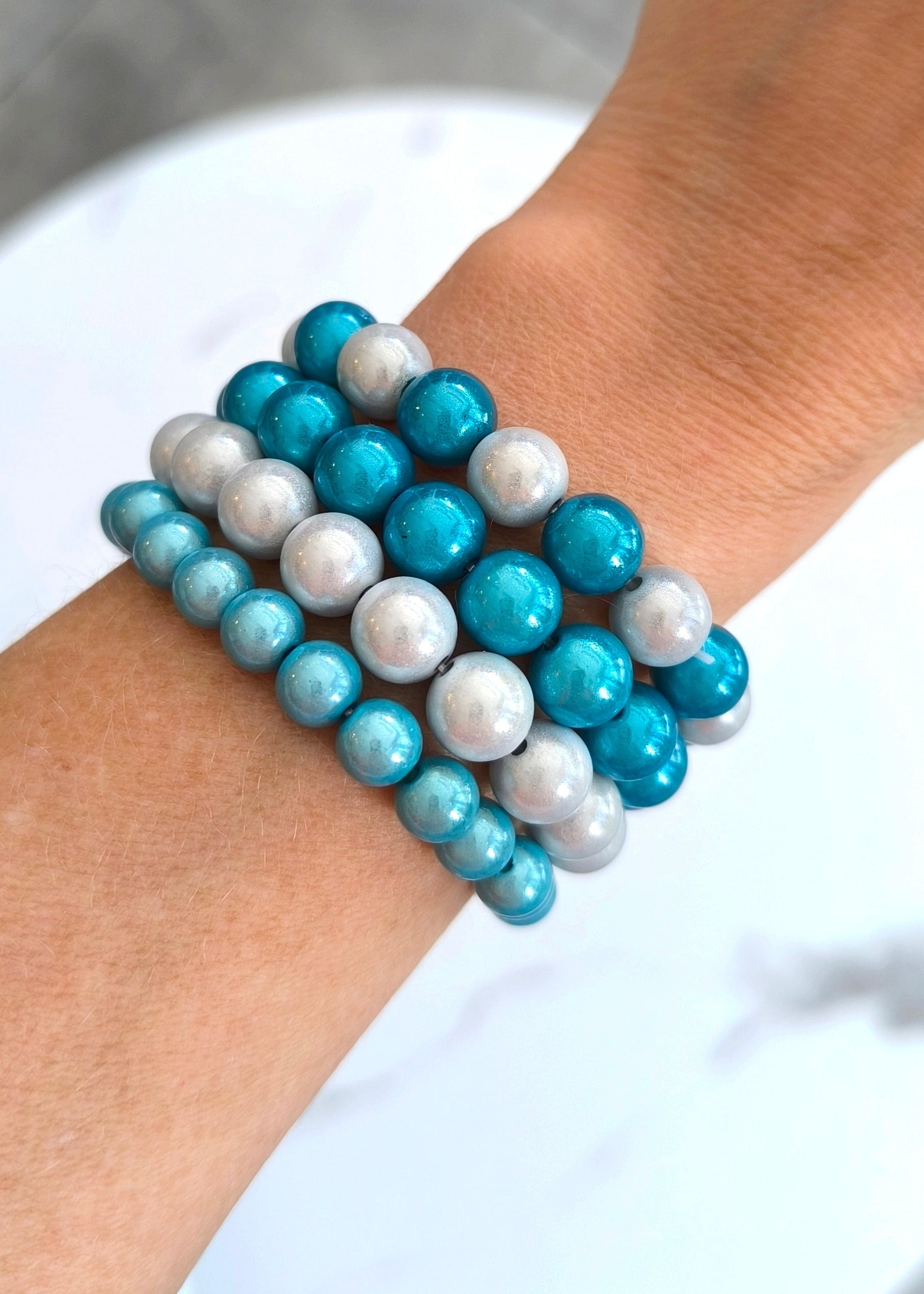 magisches Perlenarmband Petrol/Türkis oder Mix
