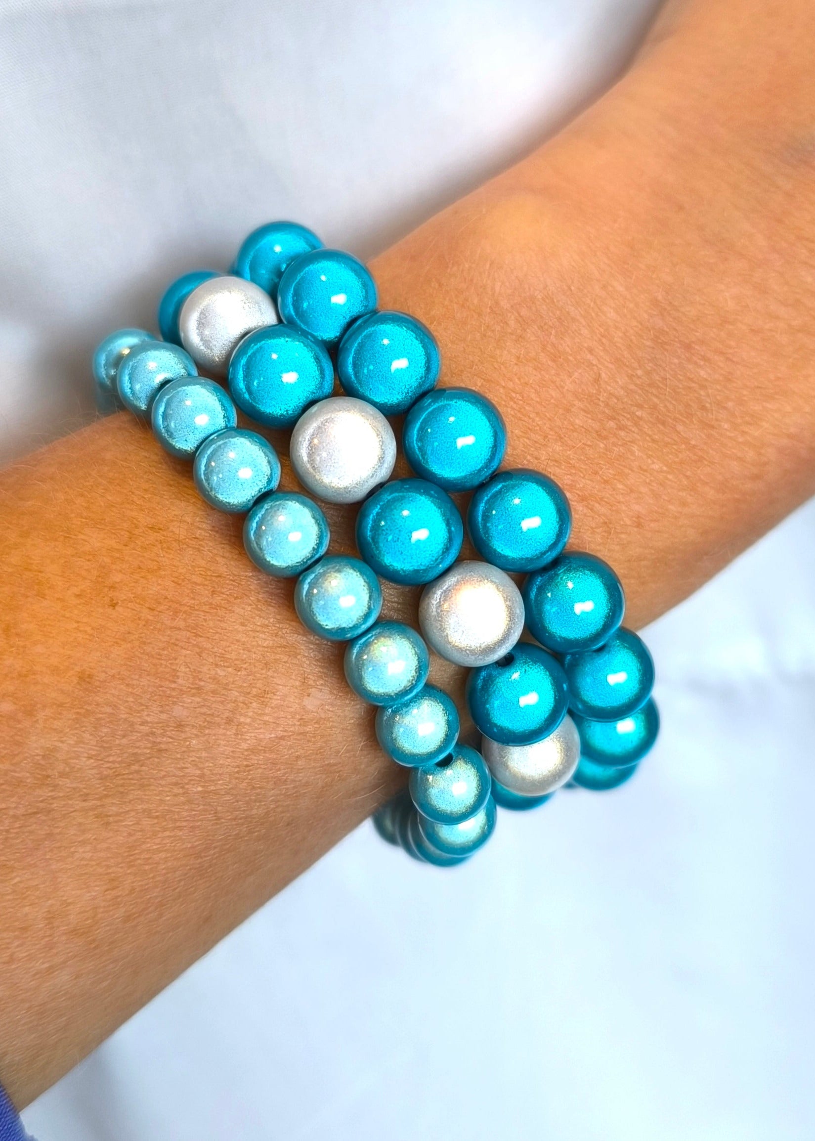 magisches Perlenarmband Petrol/Türkis oder Mix