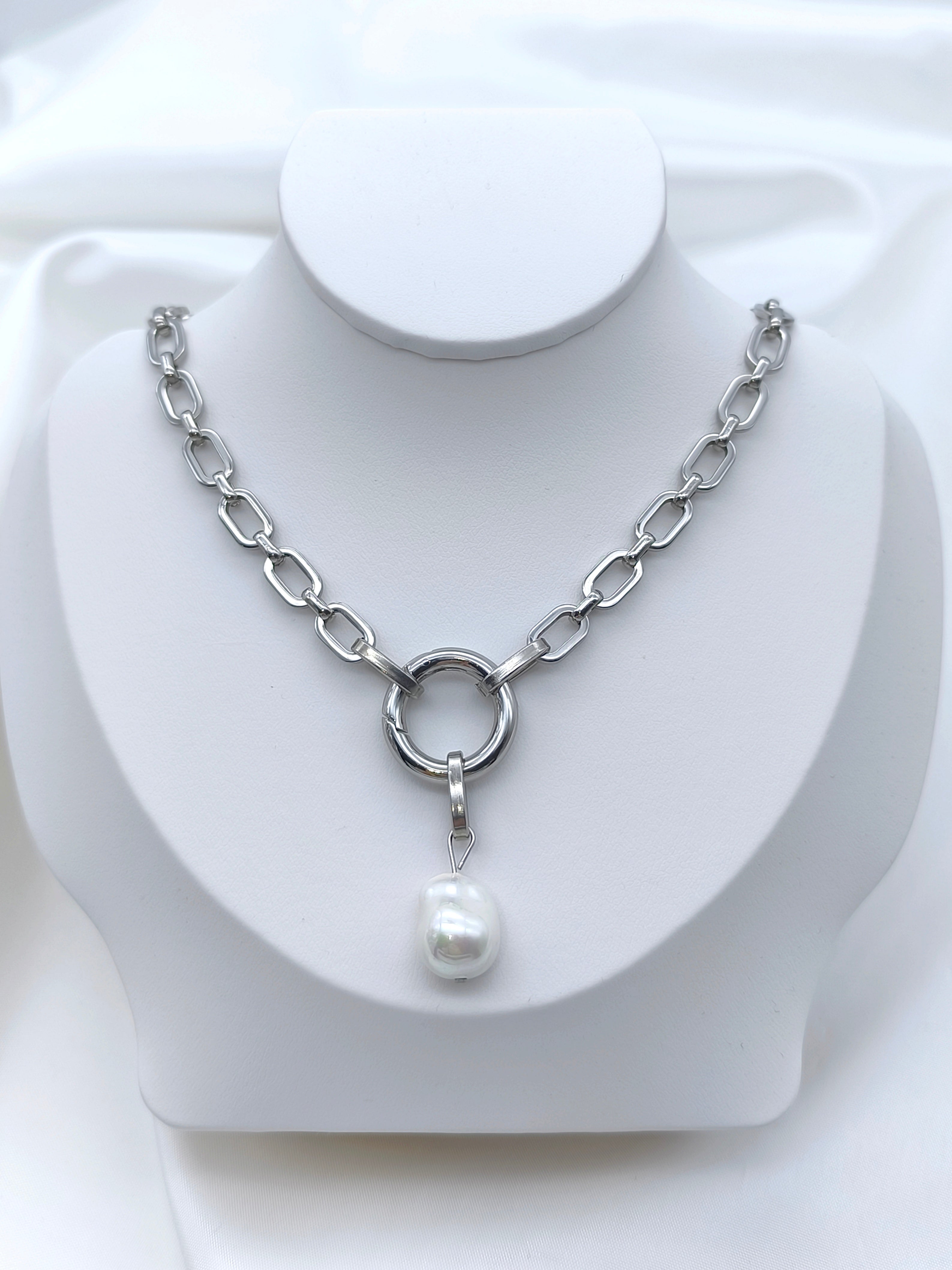 Goldene Kette mit Anhänger - Halskette Damen und Choker Kette in einem