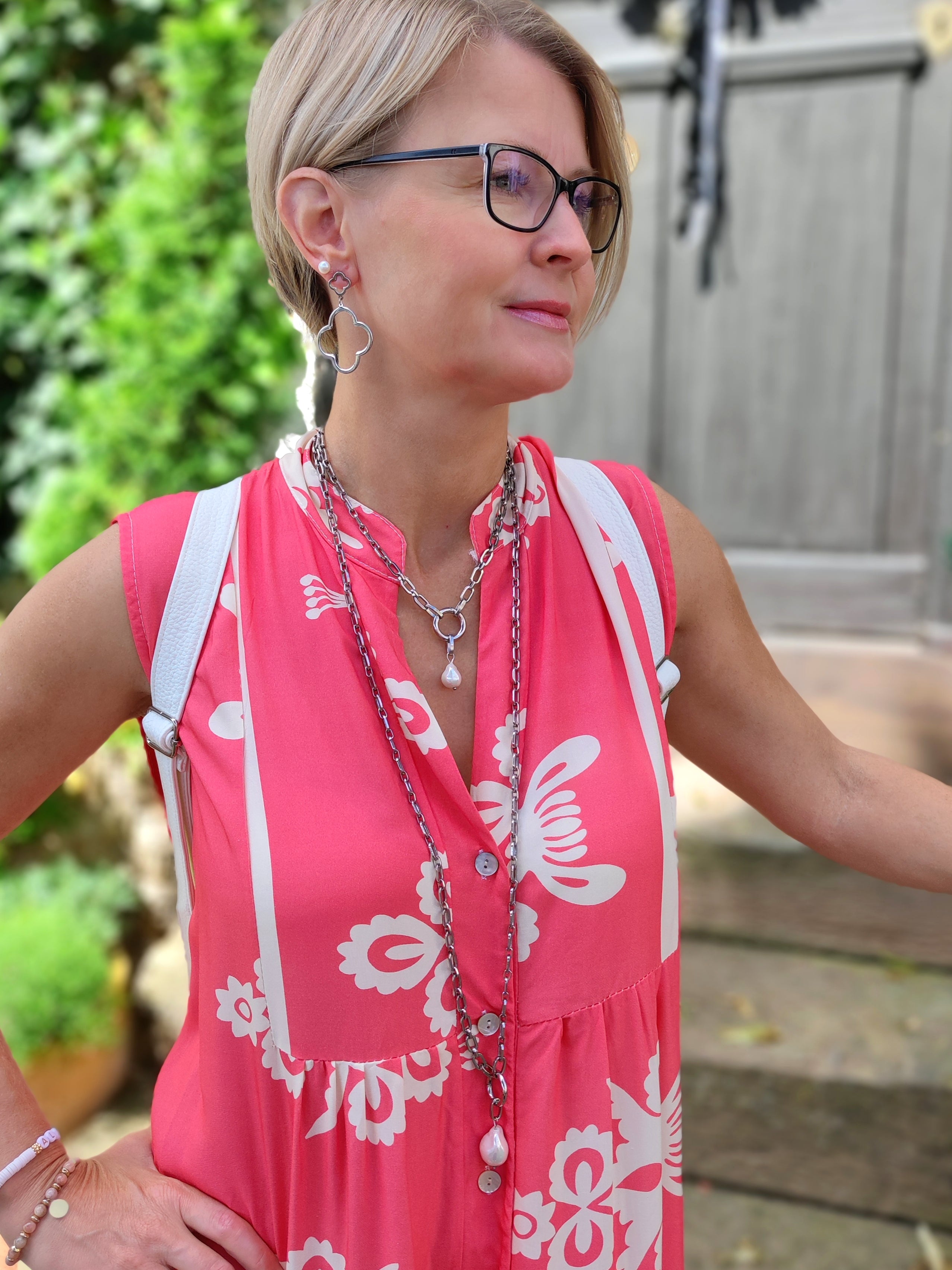 Lange Statement - Kette mit Barockperle