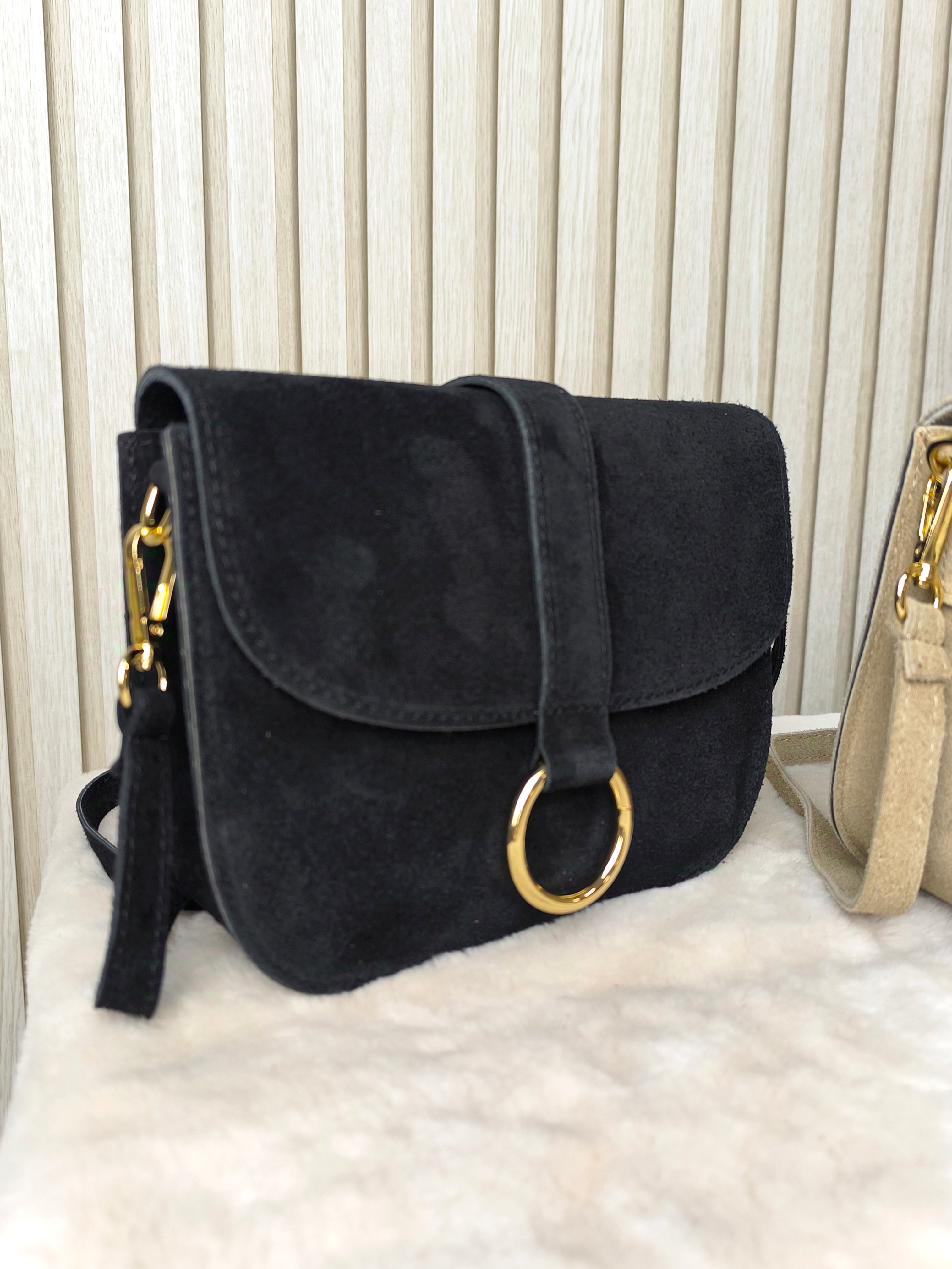 Echt Wildleder - Handtasche in 2 Farben