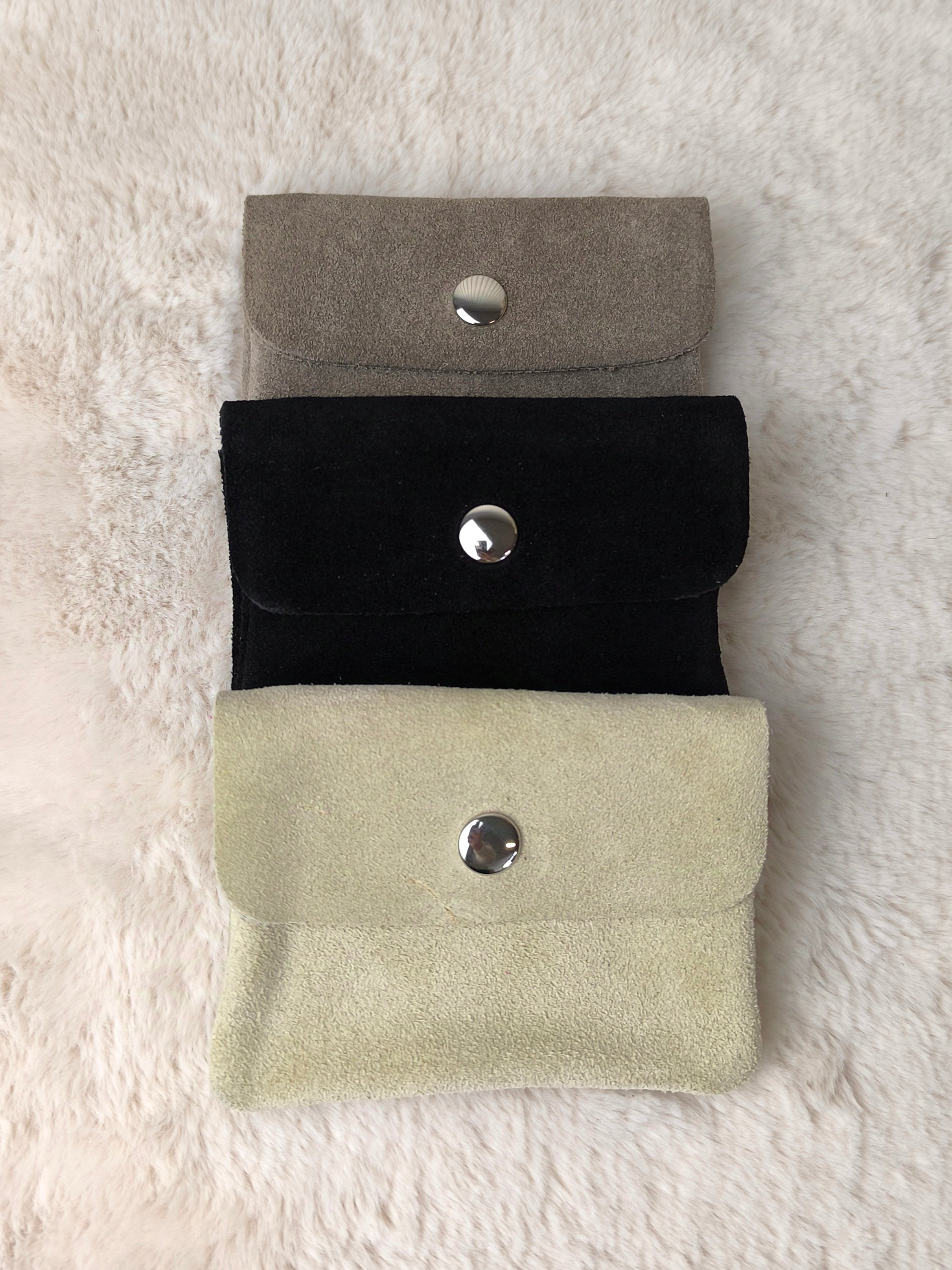 Kleine Geldbörsen aus echtem Wildleder in 3 Farben