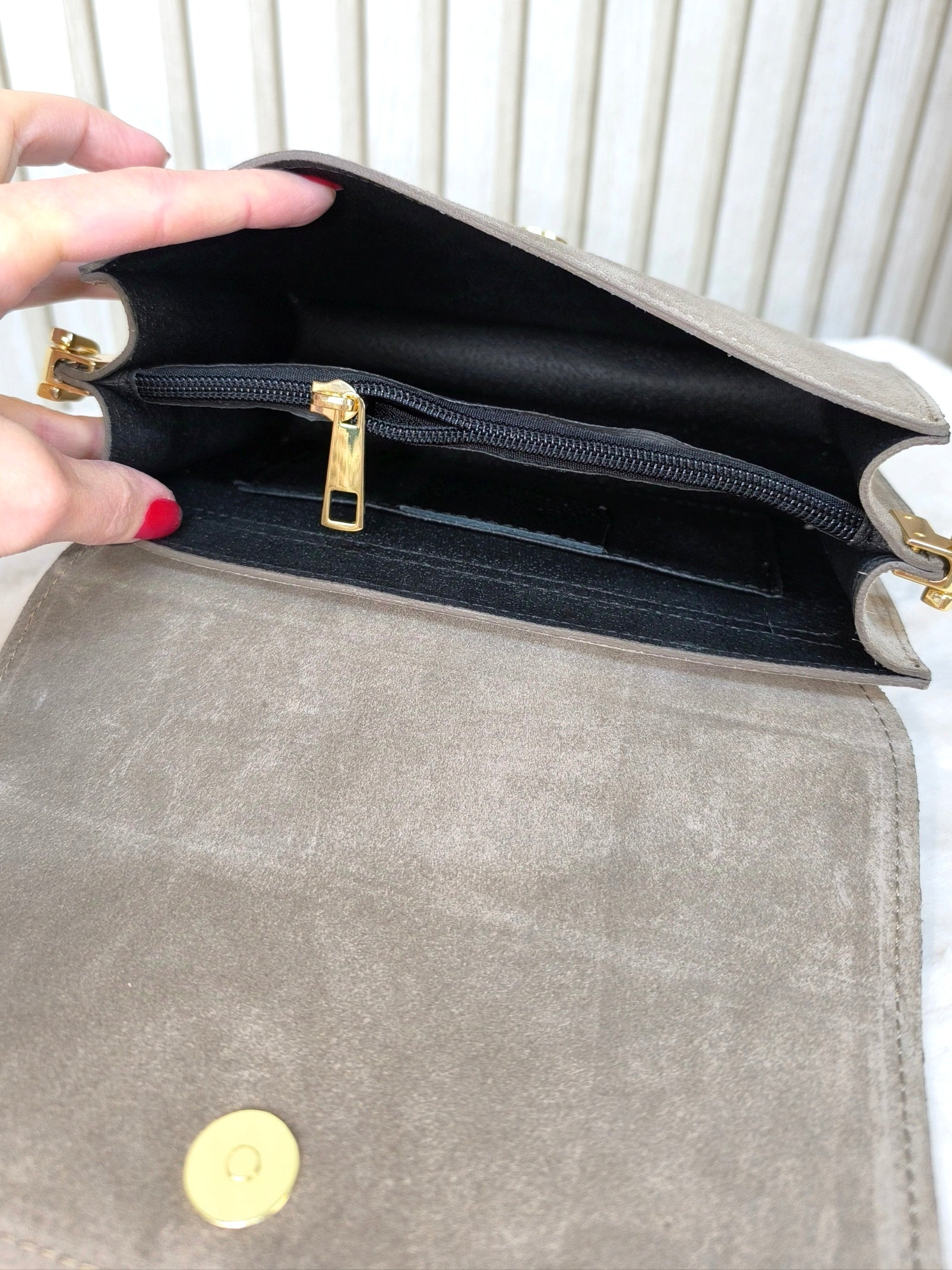 Echt Wildleder - Handtasche in 3 Farben