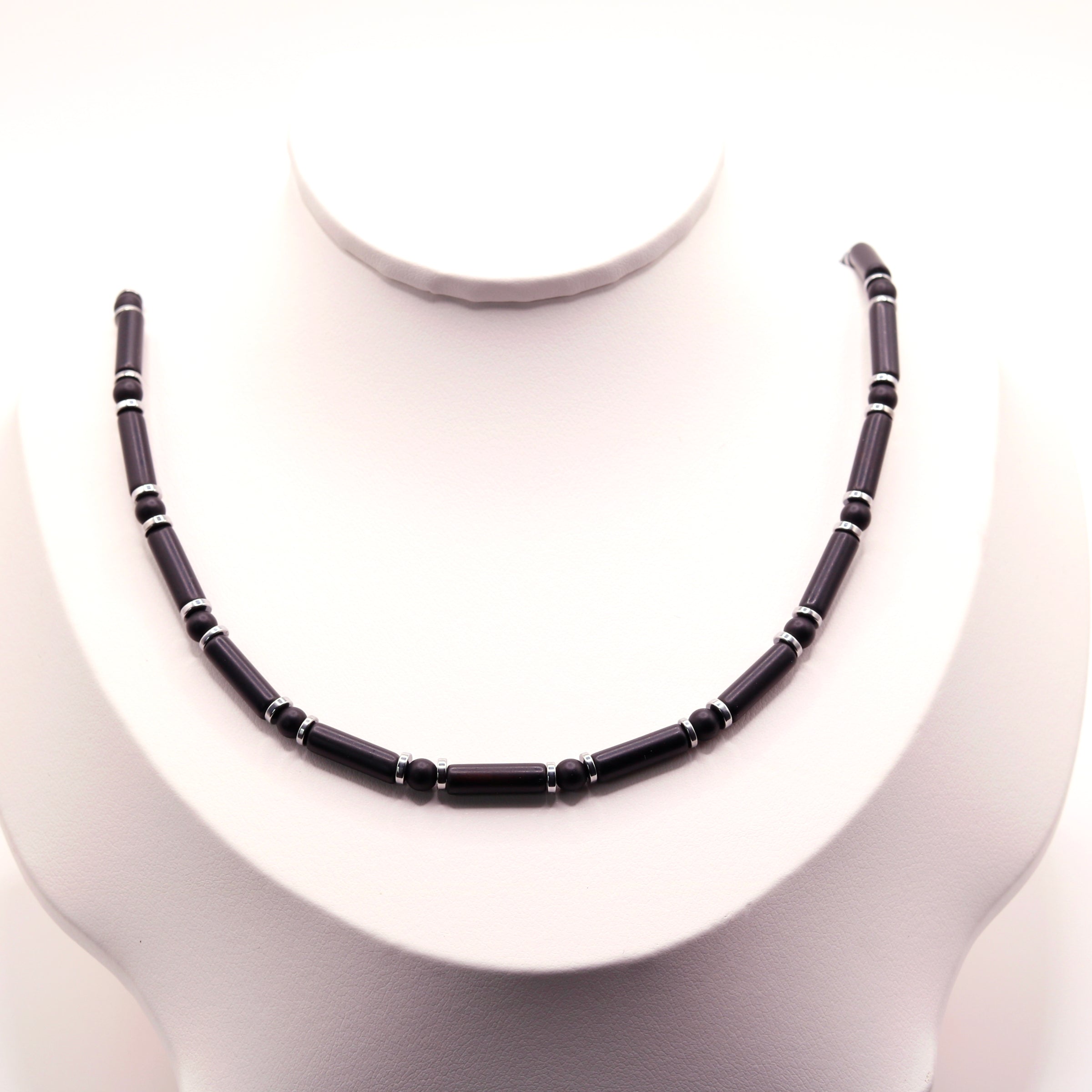 Edelsteinkette aus schwarzem Achat