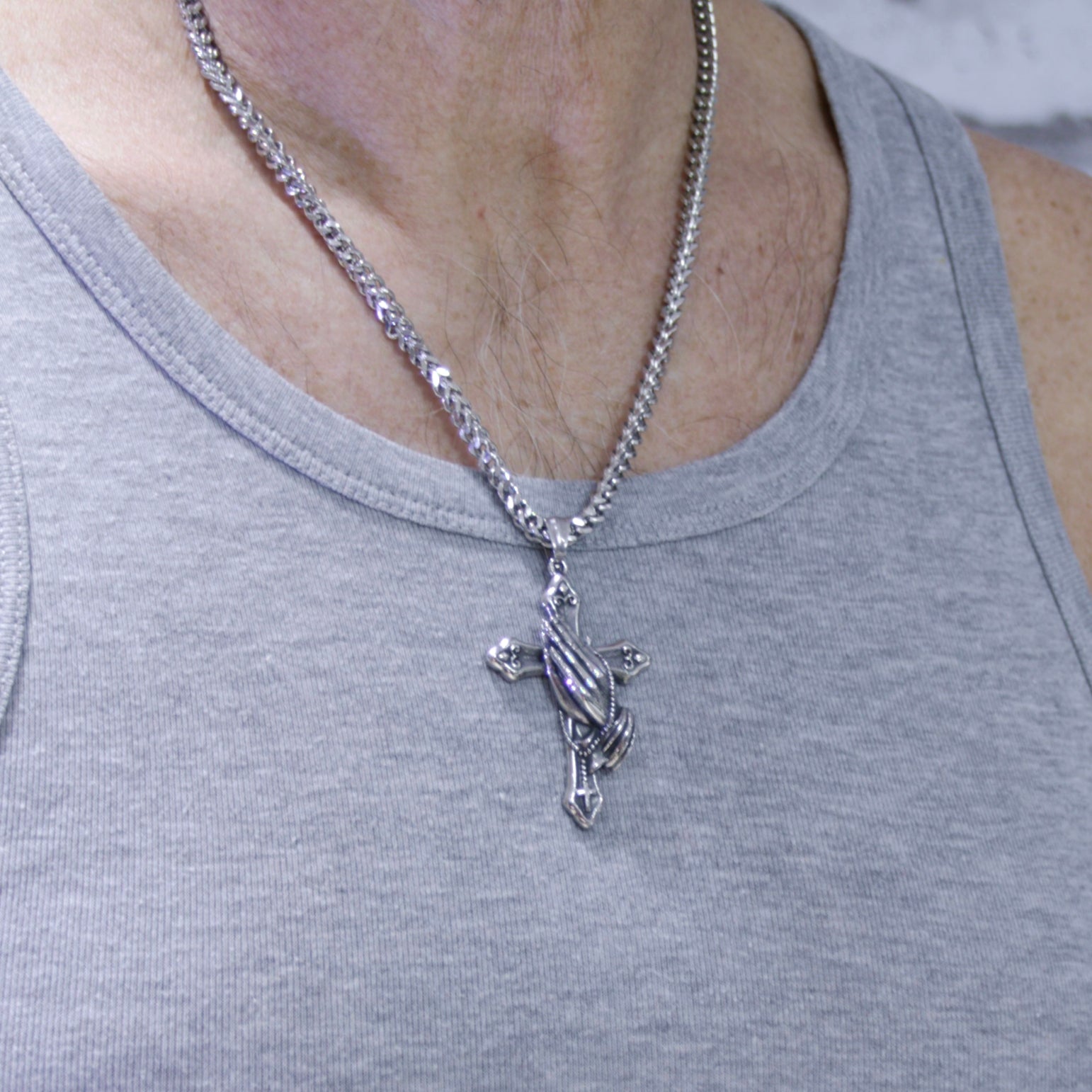 Edelstahl Kreuzkette