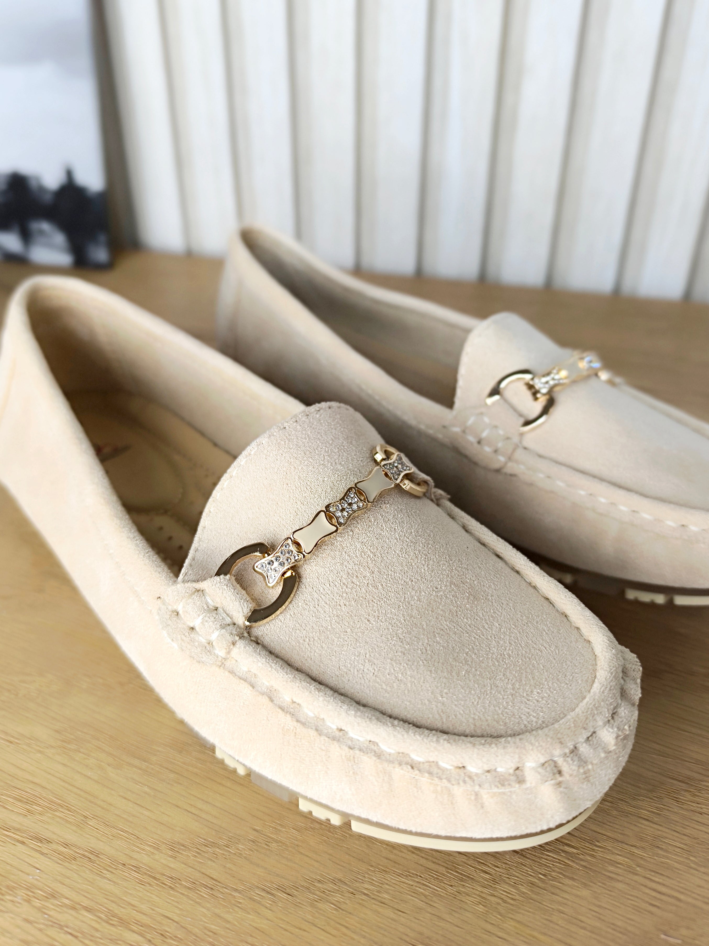 Mokassins/Ballerinas beige Gr. 36-41