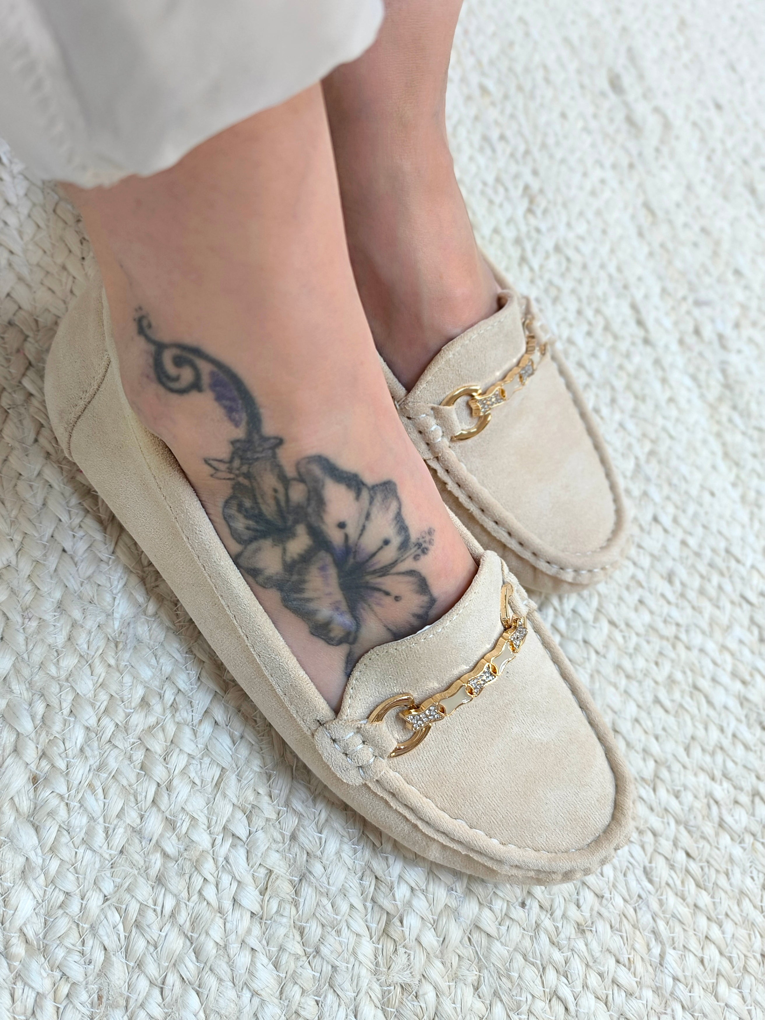 Mokassins/Ballerinas beige Gr. 36-41