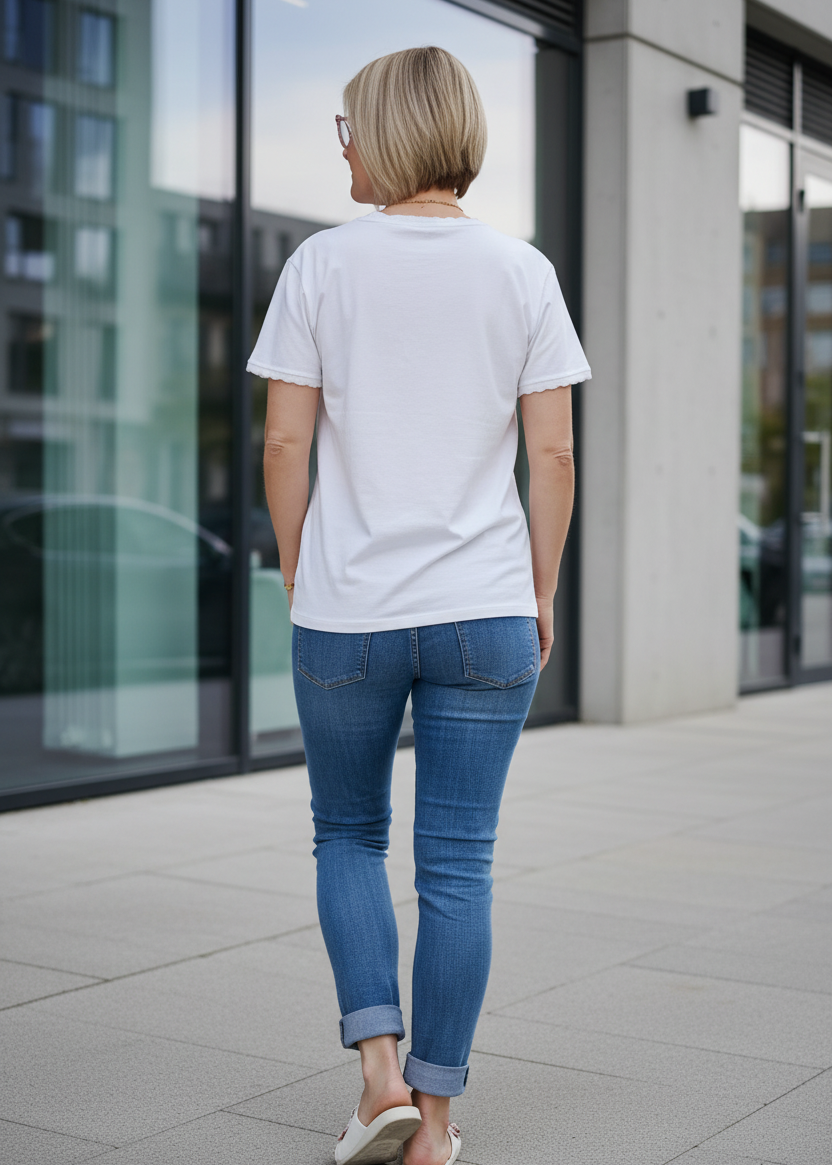 T-Shirt "Boho" weiss (36-42)