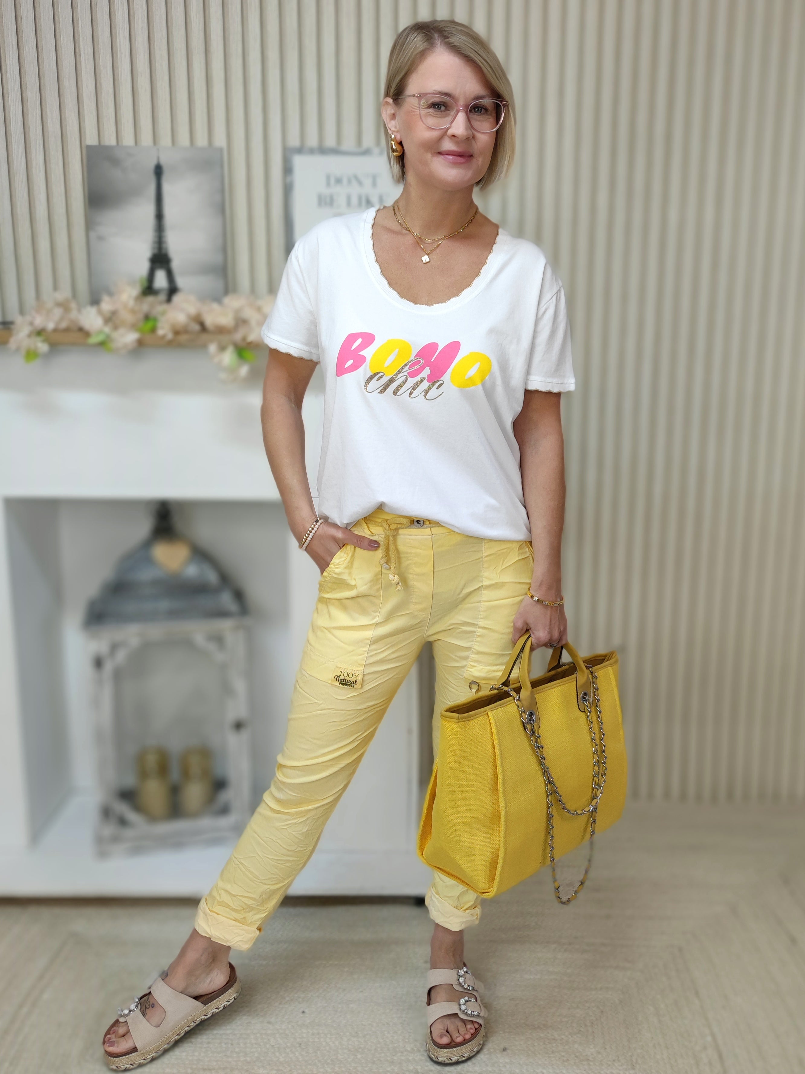 T-Shirt "Boho" weiss (36-42)