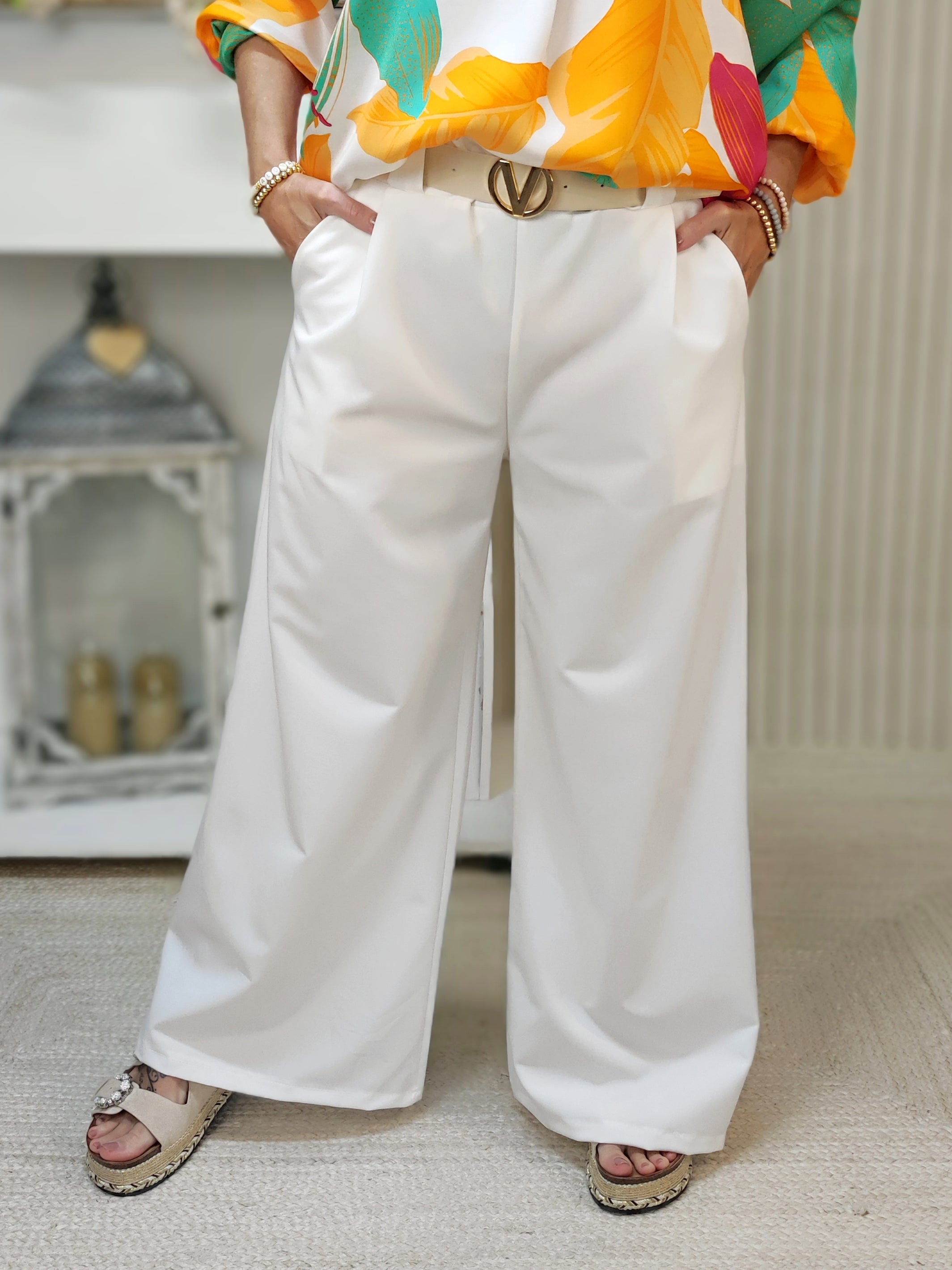 Palazzo Hose/Hosenrock weiss (36-42)