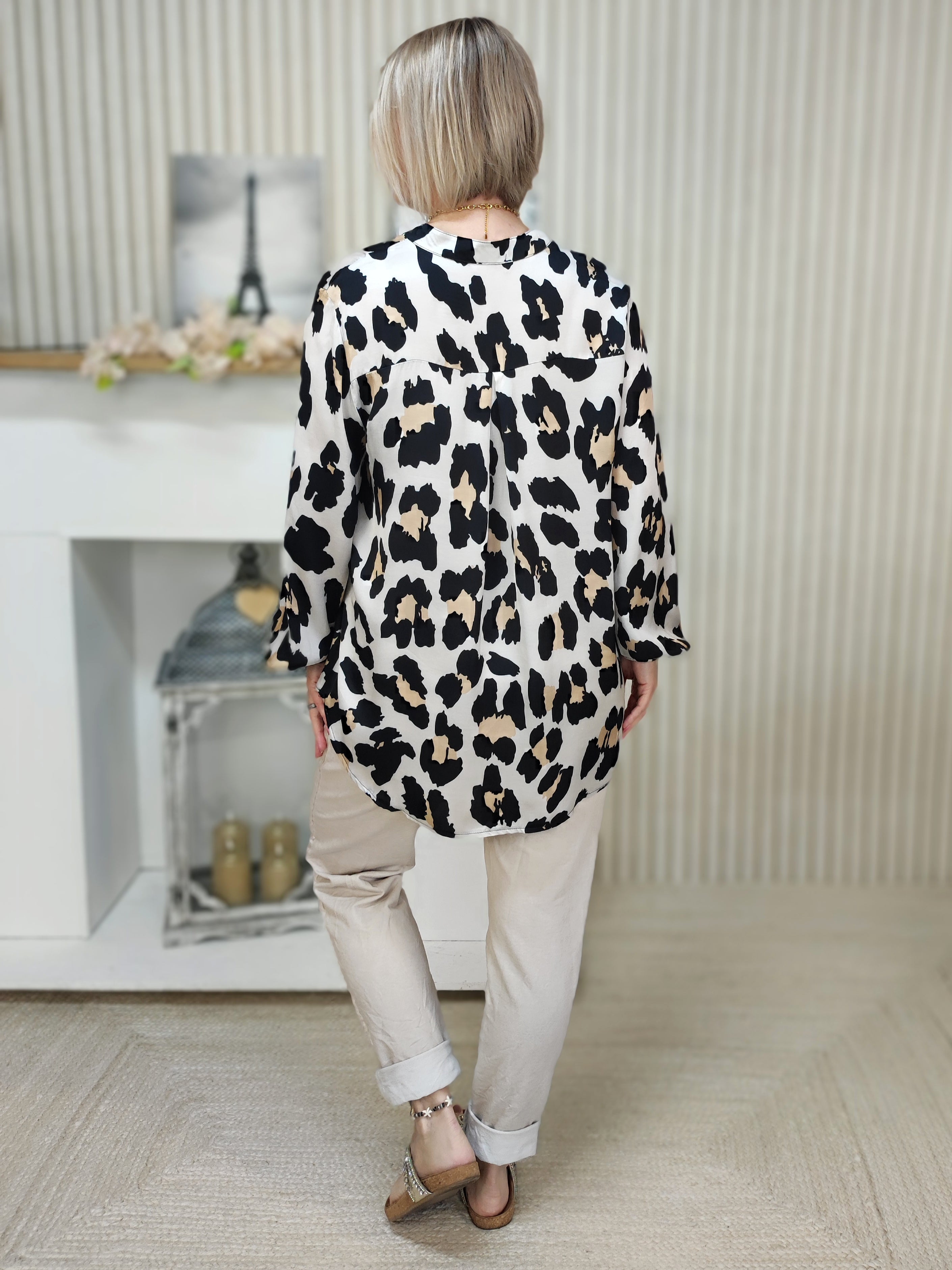 Bluse "More Amor" beige/Leo (36-42)