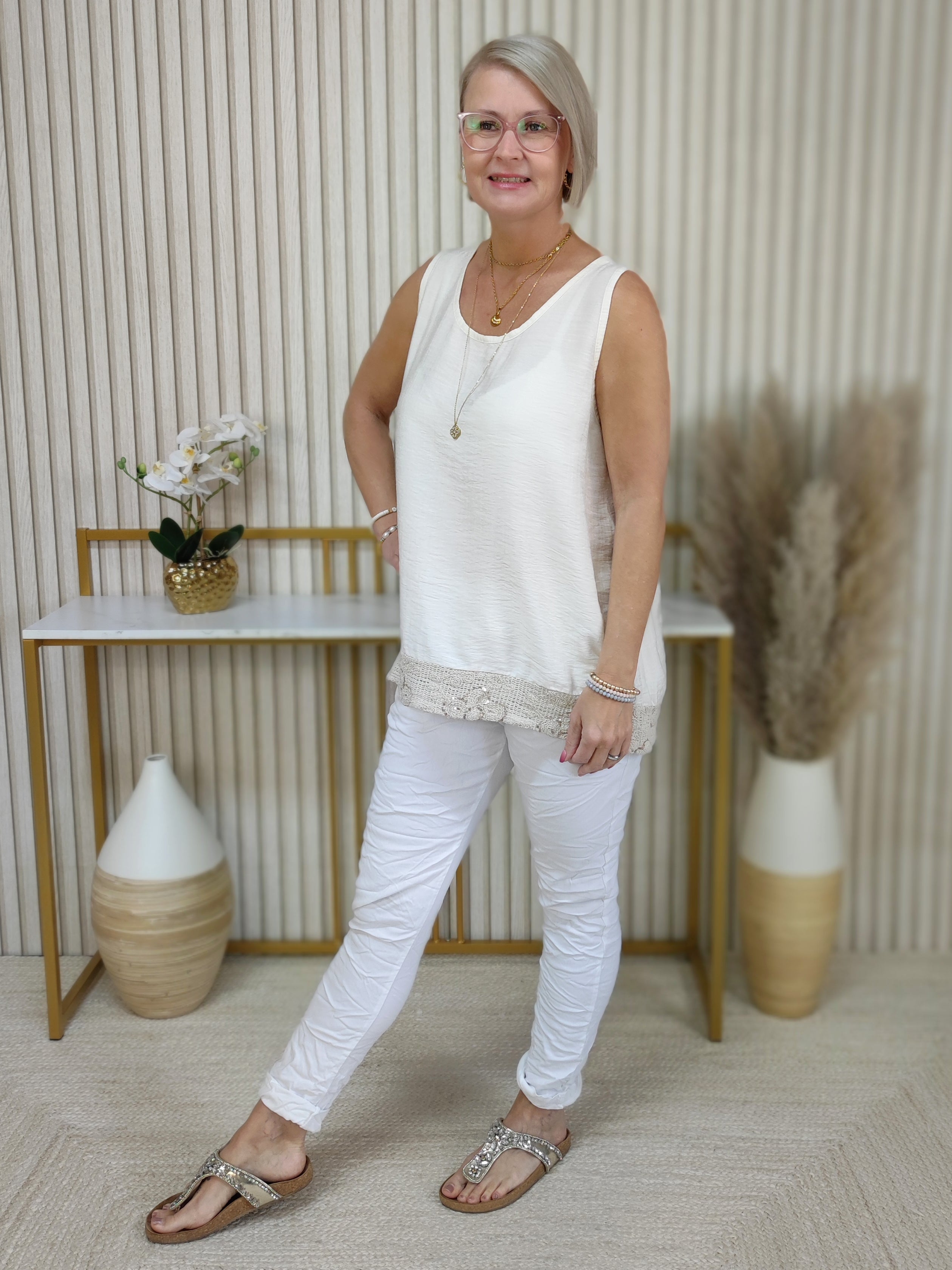 Blusen - Top "Sophia" vanille (38-42/44)