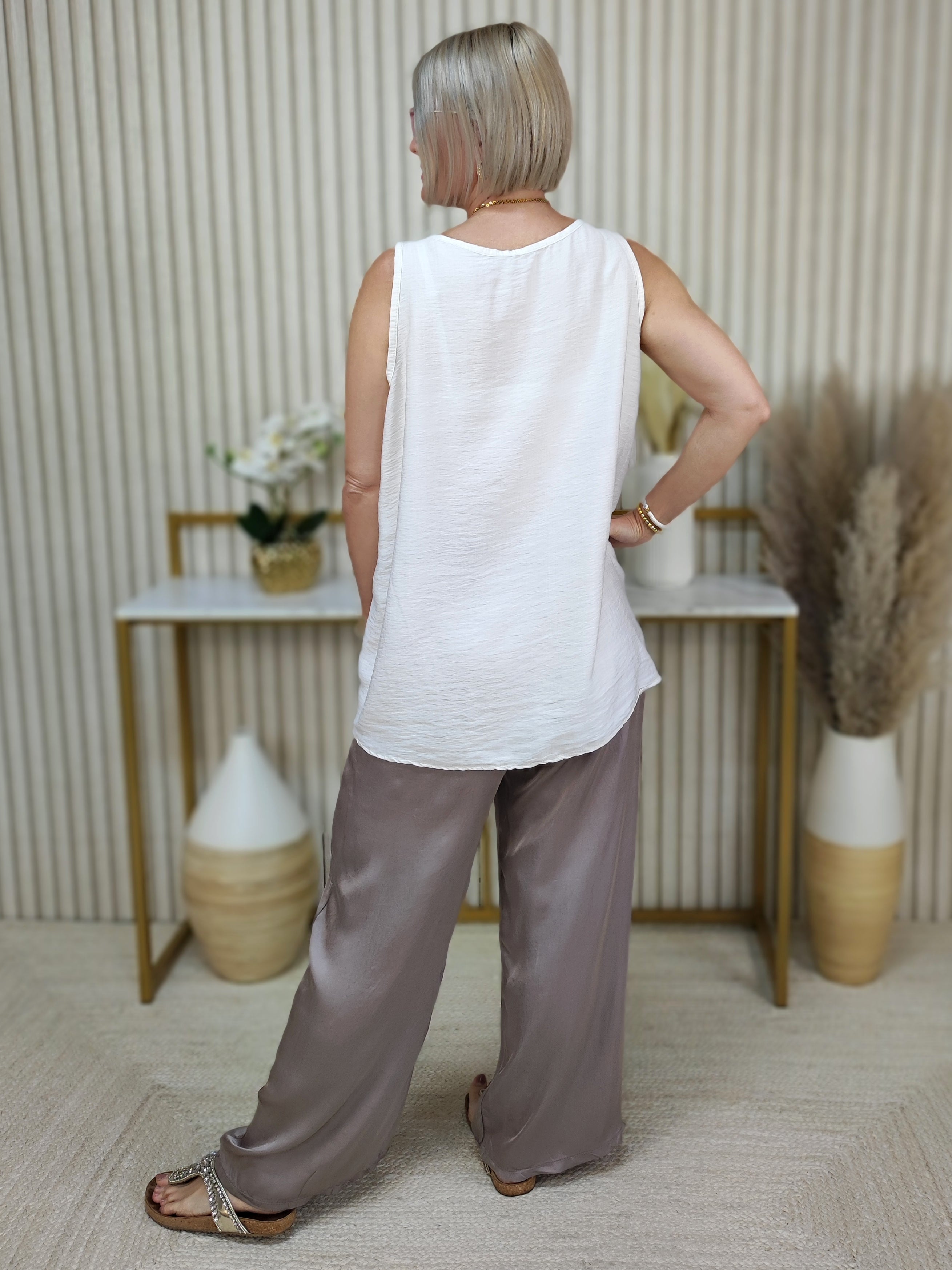 Blusen - Top "Rita" wollweiss (40-42/44)