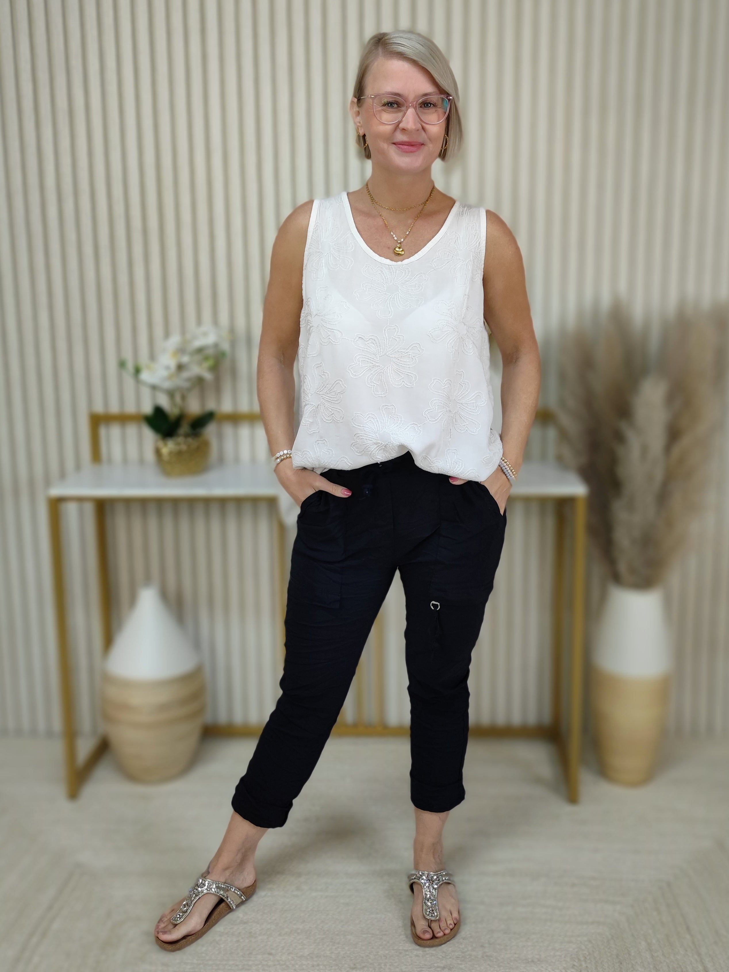 Blusen - Top "Rita" wollweiss (40-42/44)