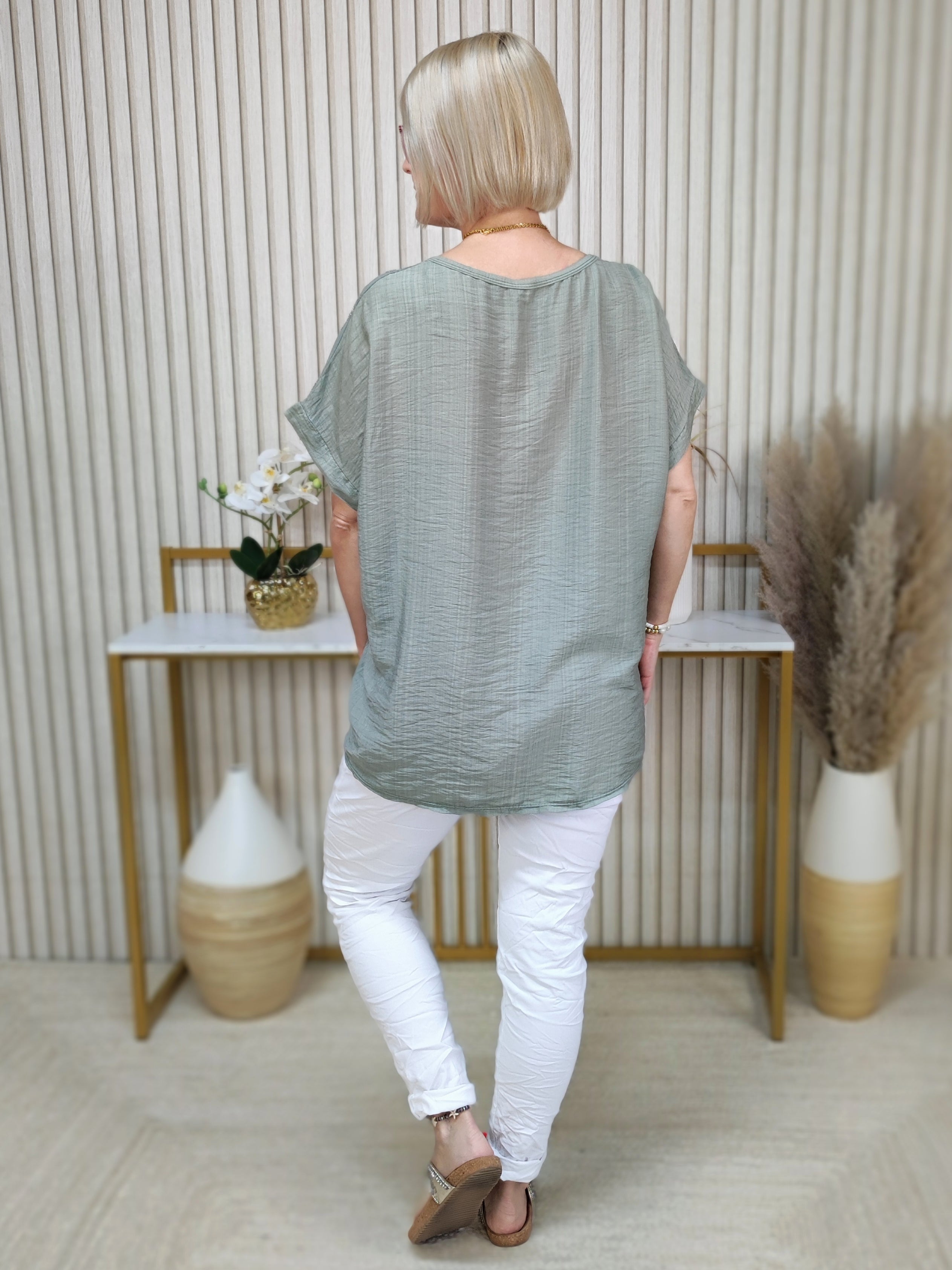 Blusen - Shirt "Rita" khaki (40-42/44)