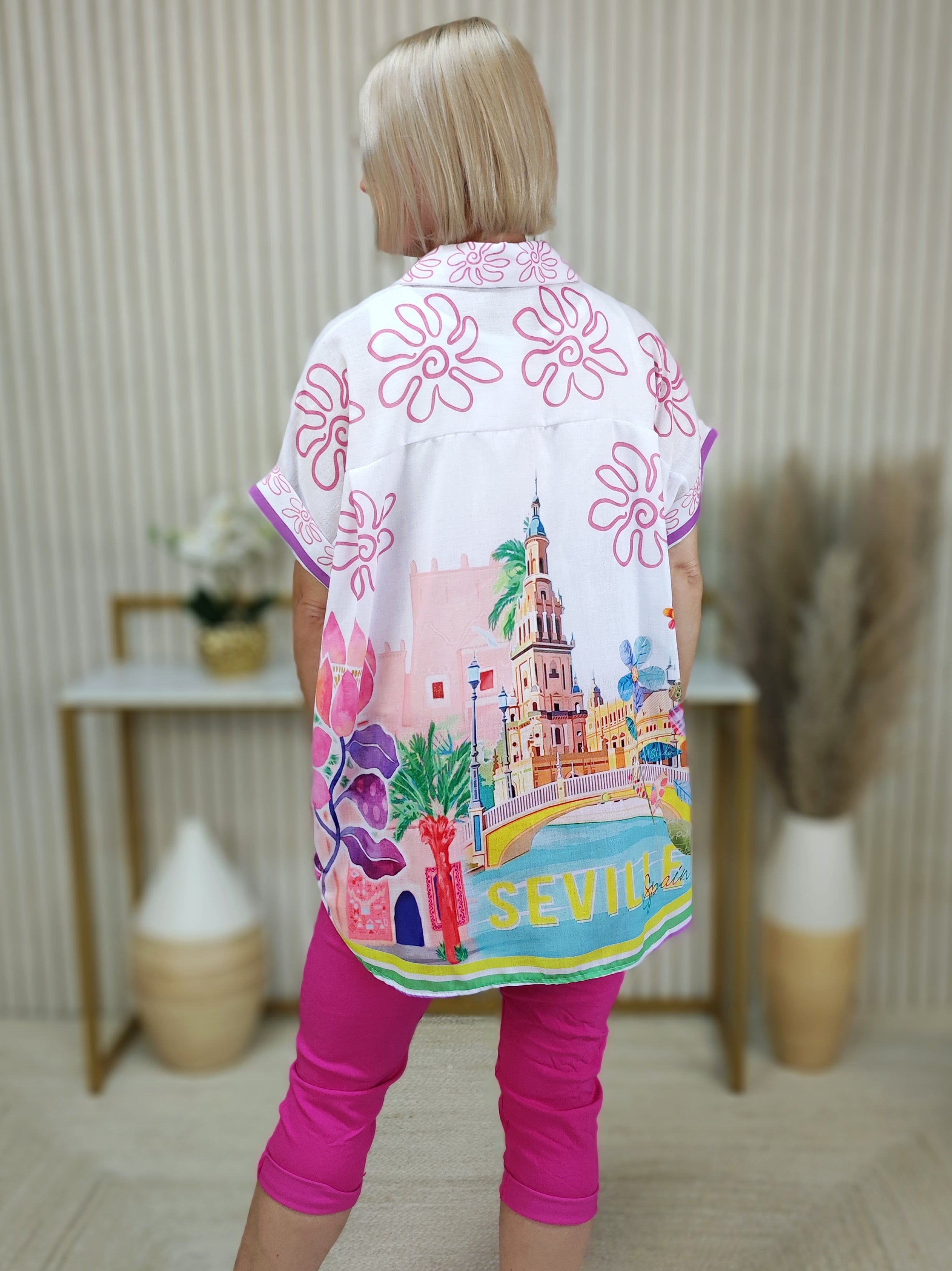 Bluse "City" weiss/mehrfarbig (38-44/46)