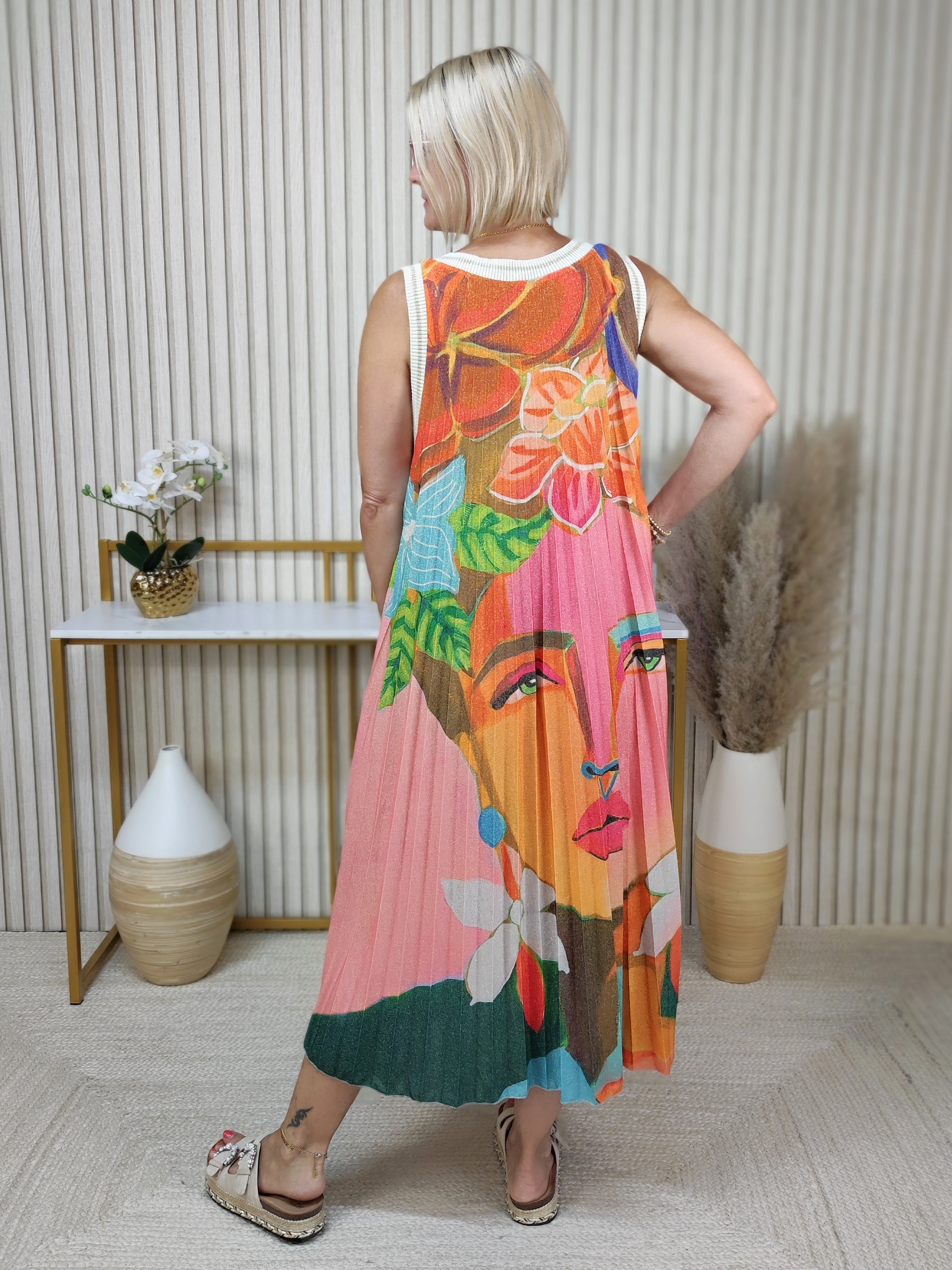 Gemustertes Faltenkleid "Missy" (40-46)