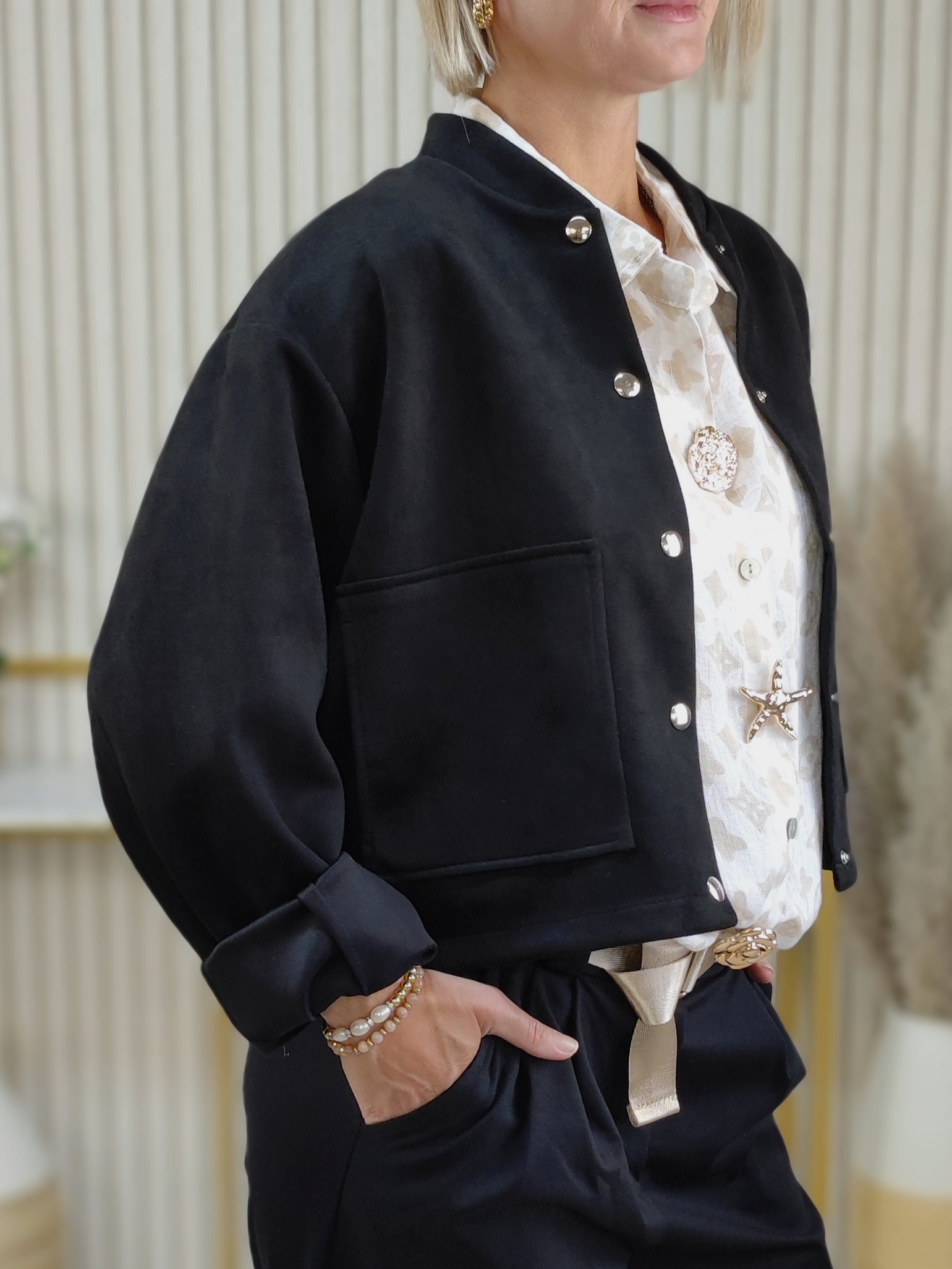 Kurzjacke "Mia" schwarz (40-44)