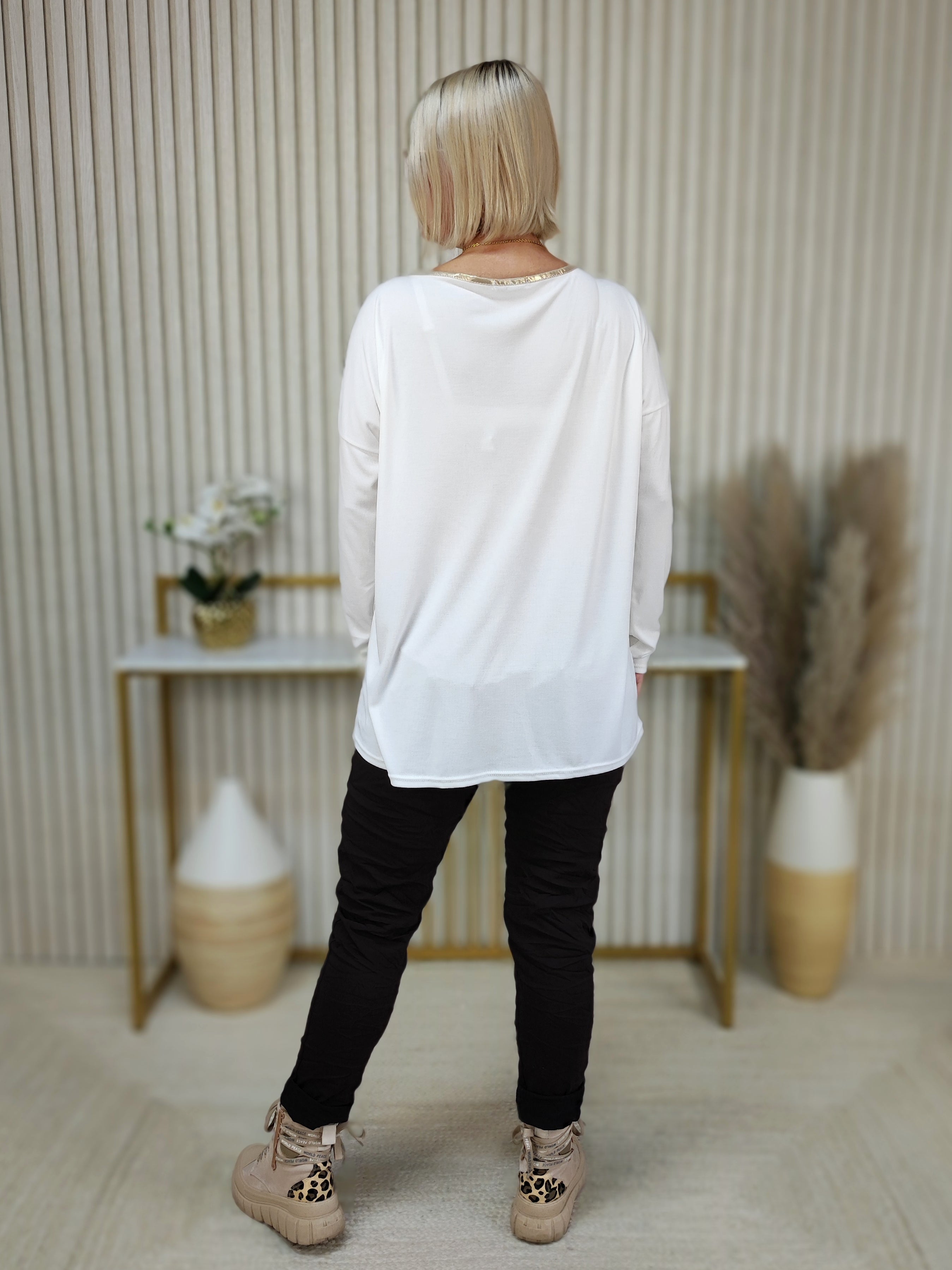 Langarmshirt "Chic" weiss (36-42/44)
