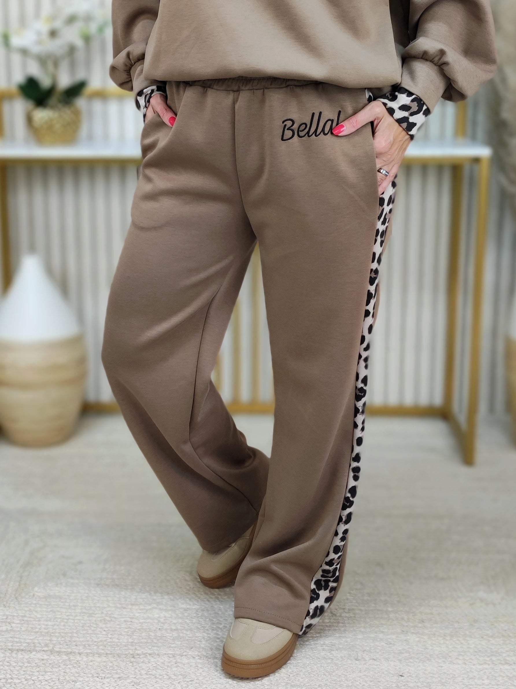 Sweat Hose "Ciao Bella" cappuccino (36-42/44)