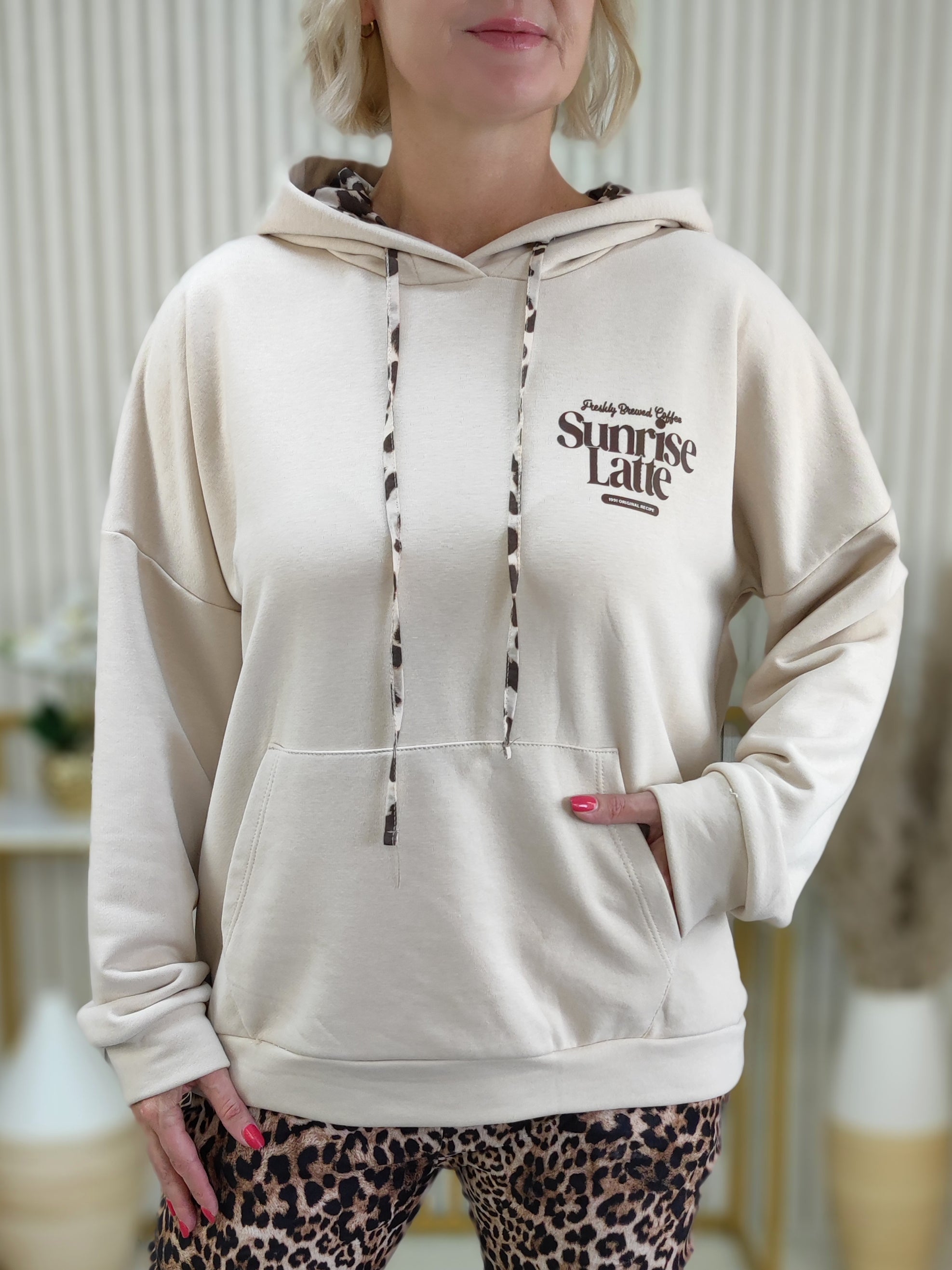 Sweatshirt/Hoodie "Sunrise" beige (38-42/44)