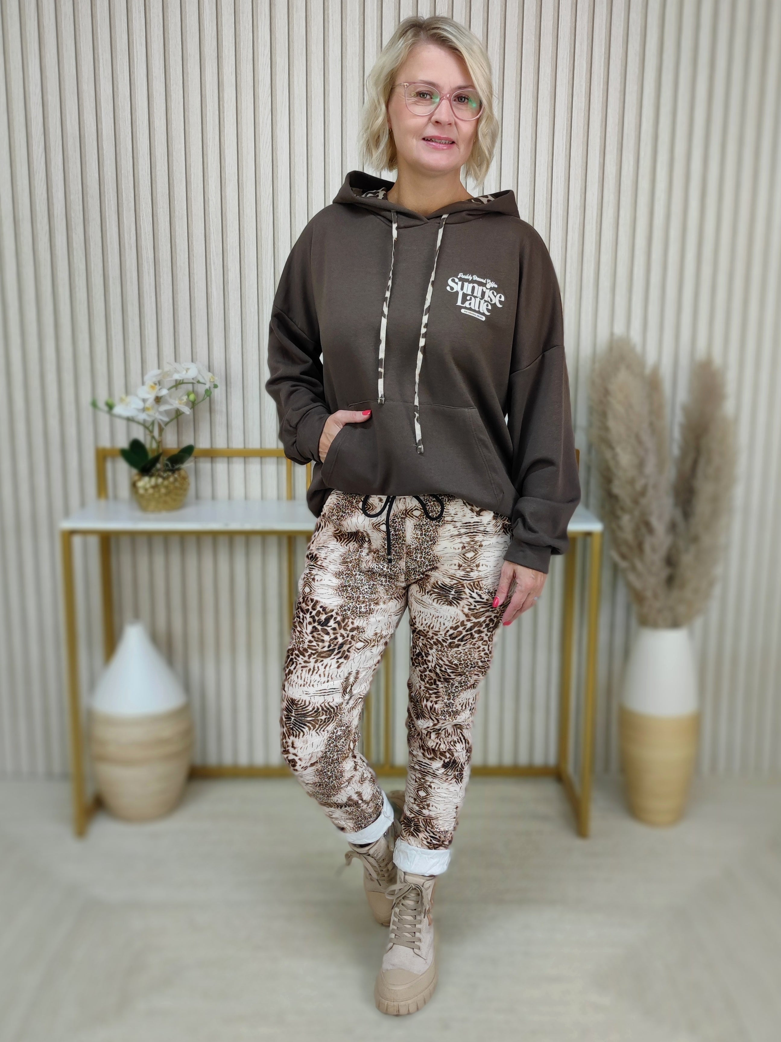 Sweatshirt/Hoodie "Sunrise" schoko (38-42/44)
