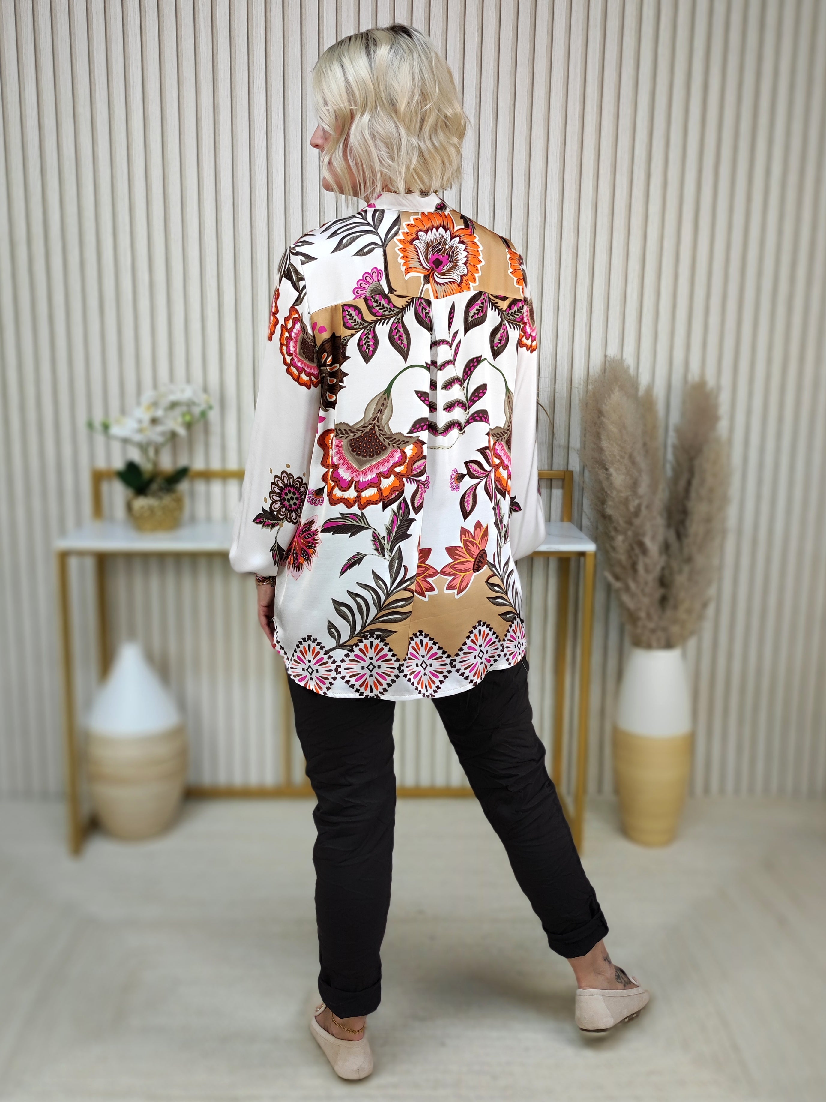 Gemusterte Bluse "Annika" (38-42)